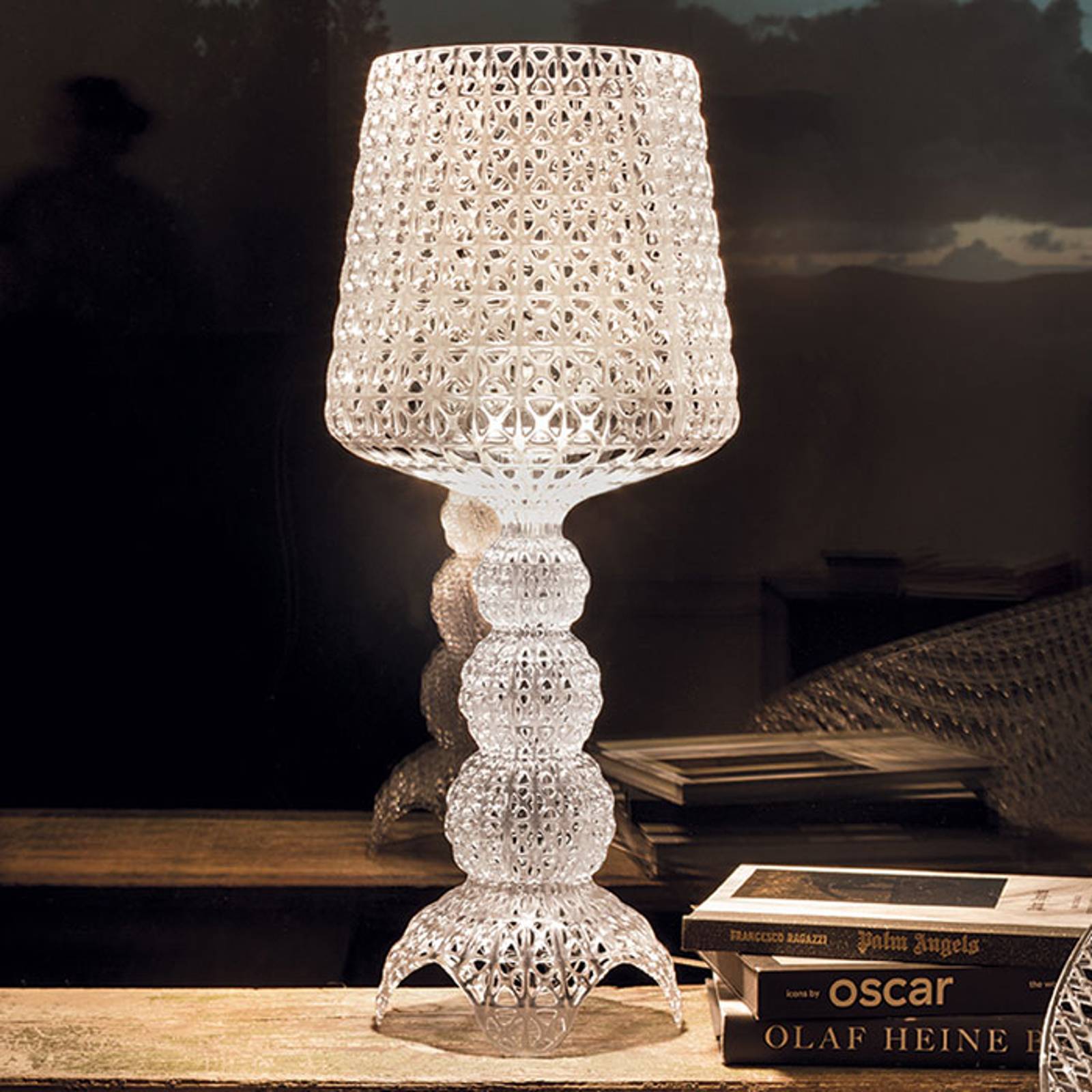 Kartell Mini Kabuki -LED-pöytälamppu, läpinäkyvä