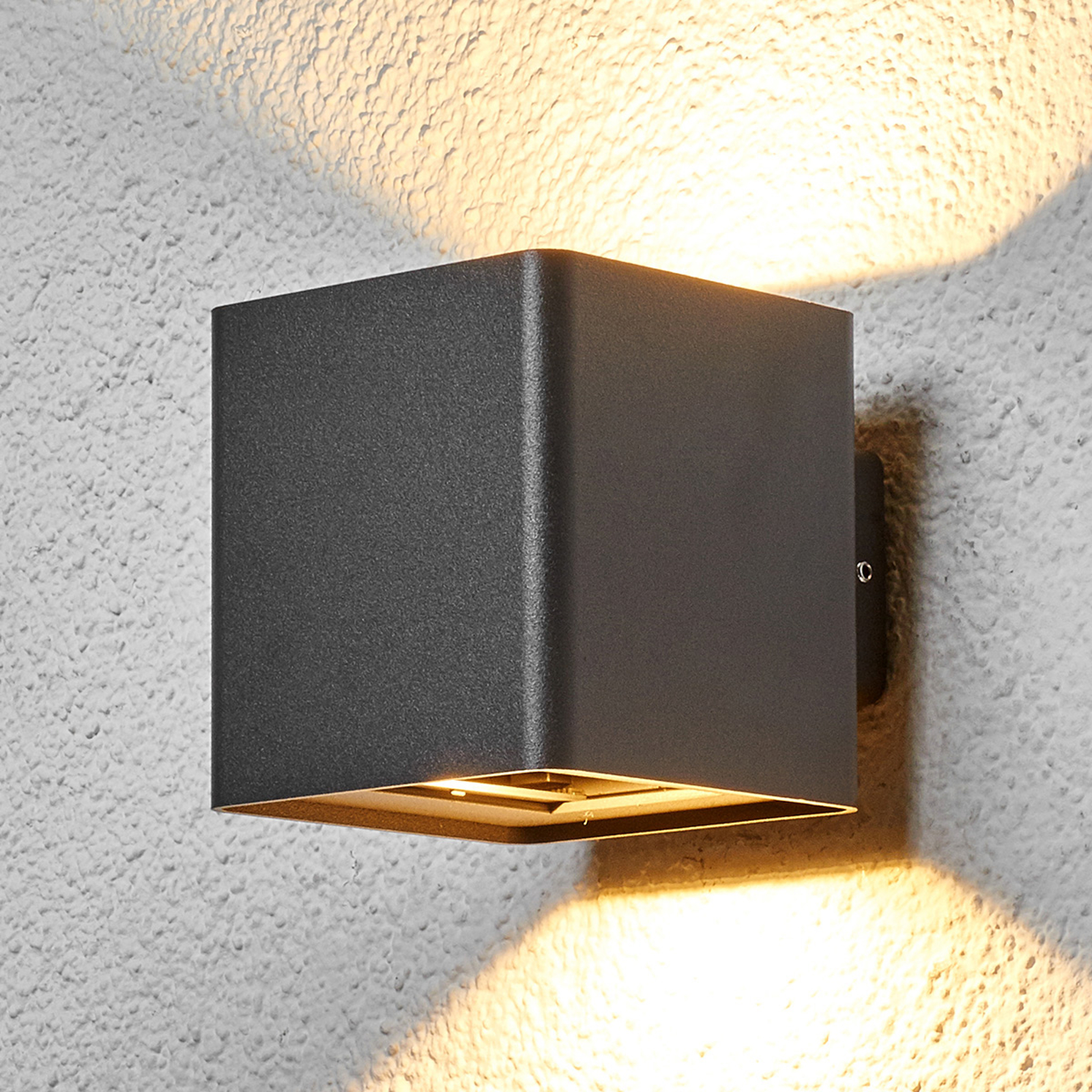 Grafiitinharmaa LED-ulkoseinävalaisin Aaron