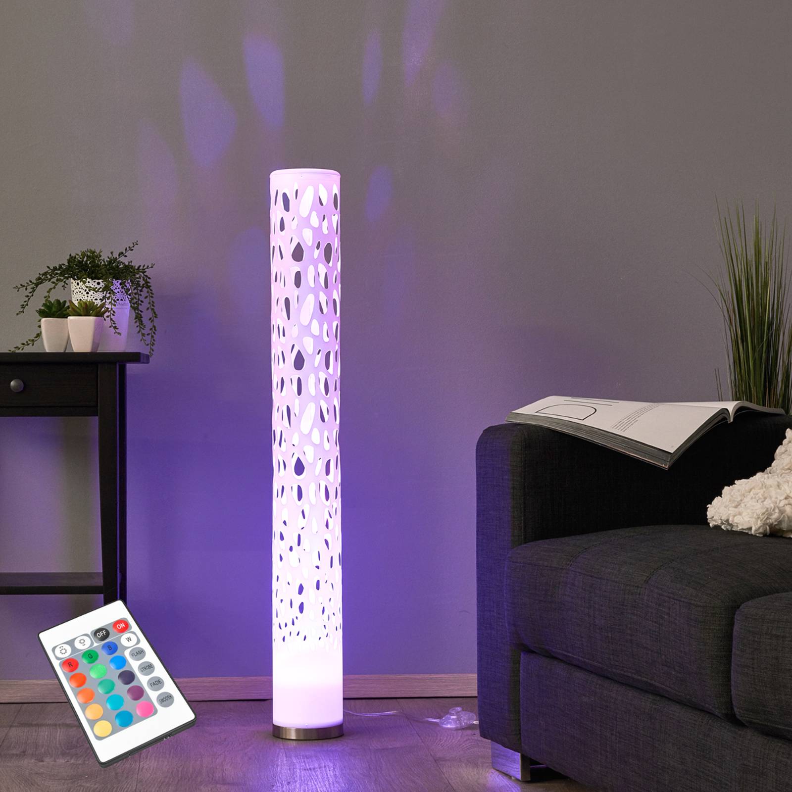 Koristeellinen RGBW-LED-lattiavalaisin ALISEA