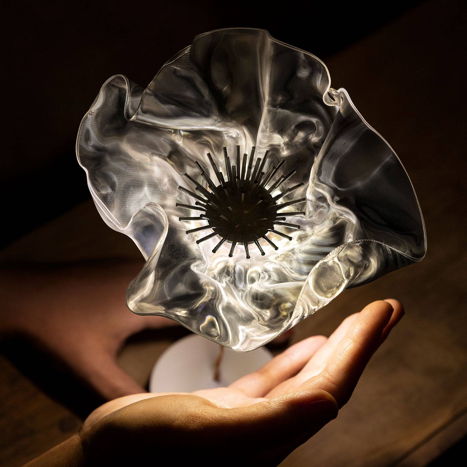 Slamp Lafleur -LED-pöytälamppu, akku, prisma