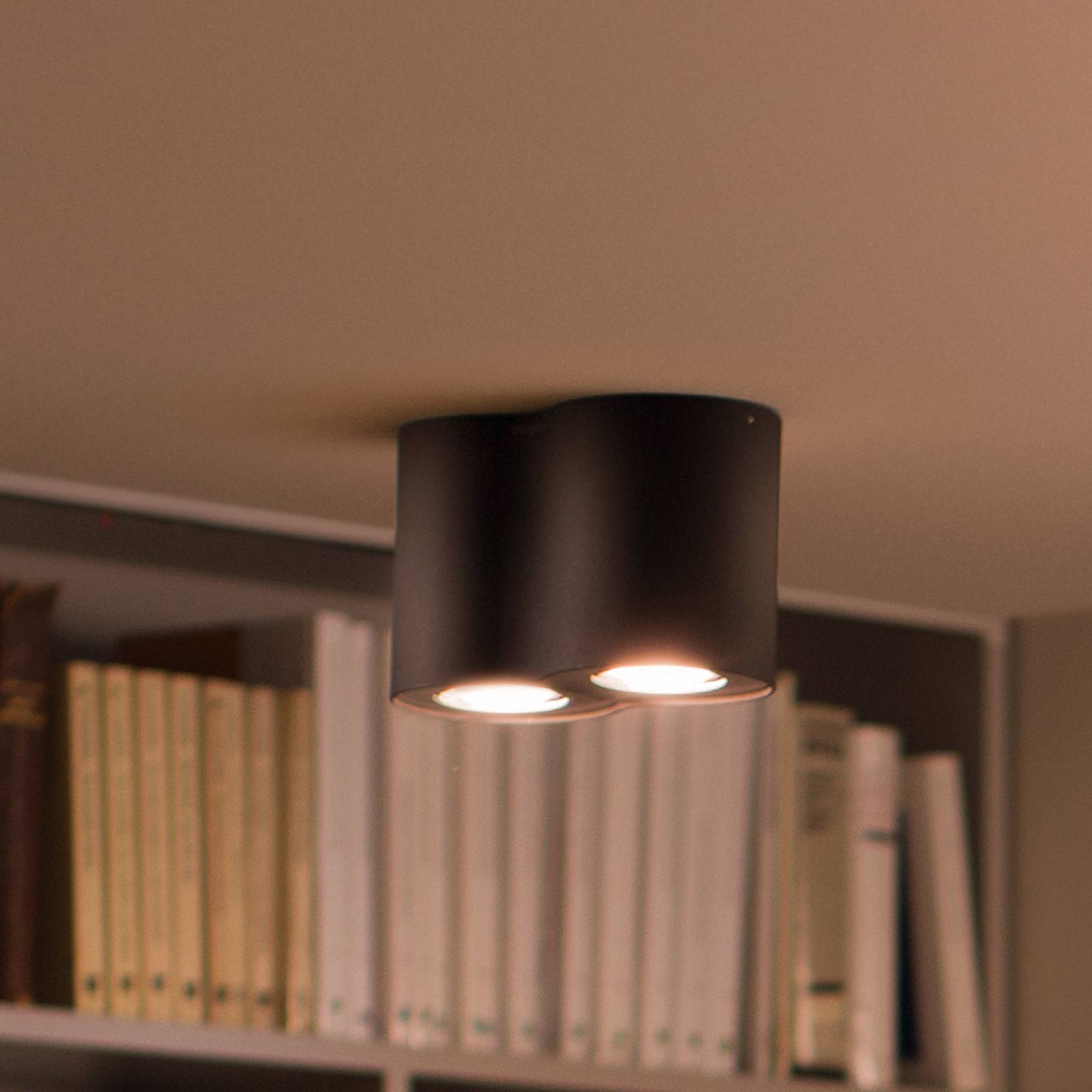 Philips Hue White Ambiance Pillar 2-lampp. musta