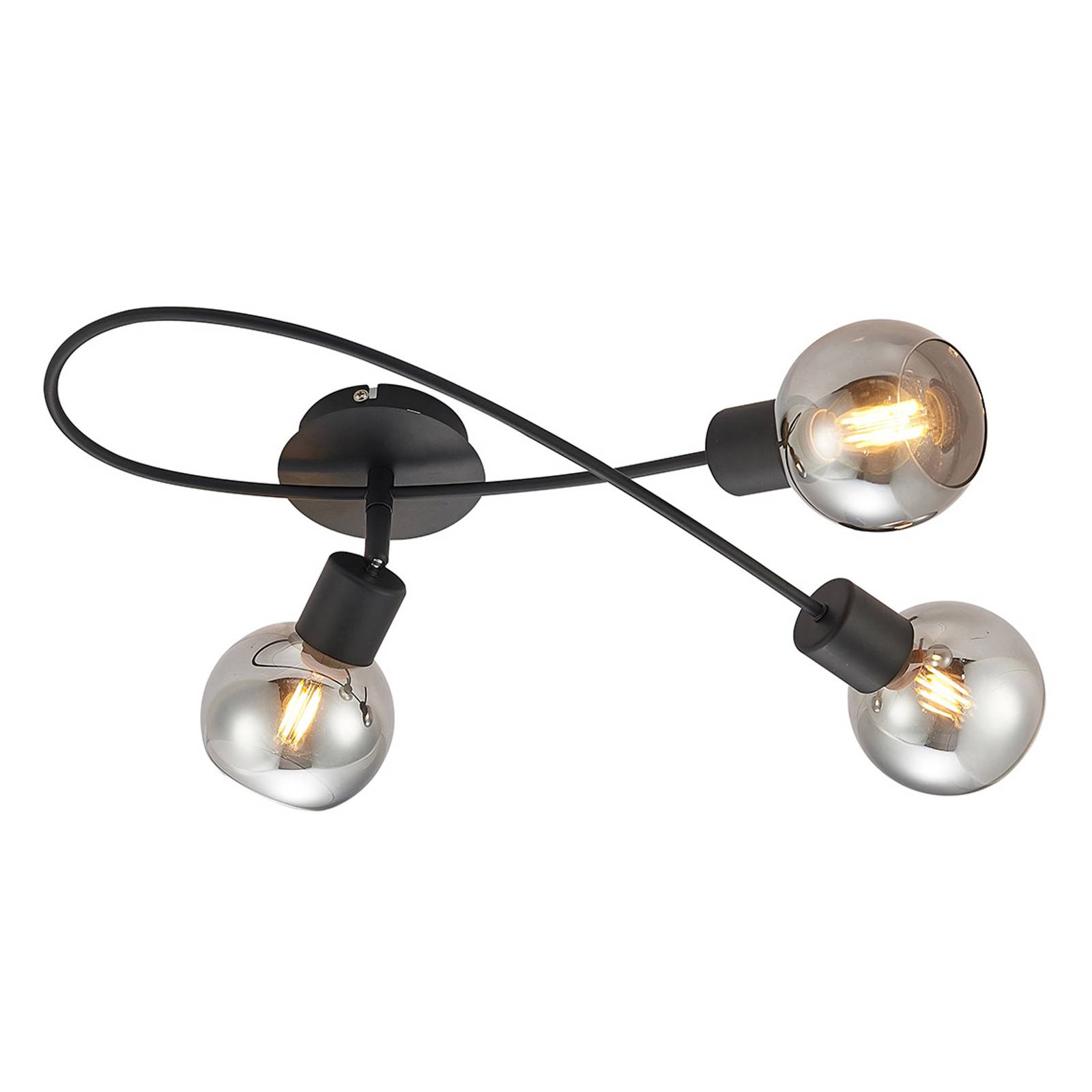 Lindby-LED-kattovalaisin Elaina, 3-lamp. savu