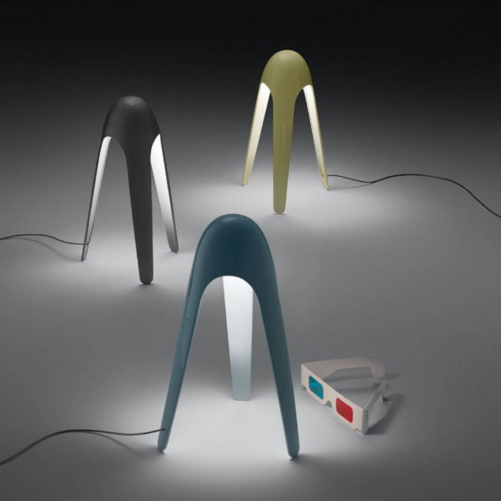 Martinelli Luce Cyborg -LED-pöytälamppu, harmaa