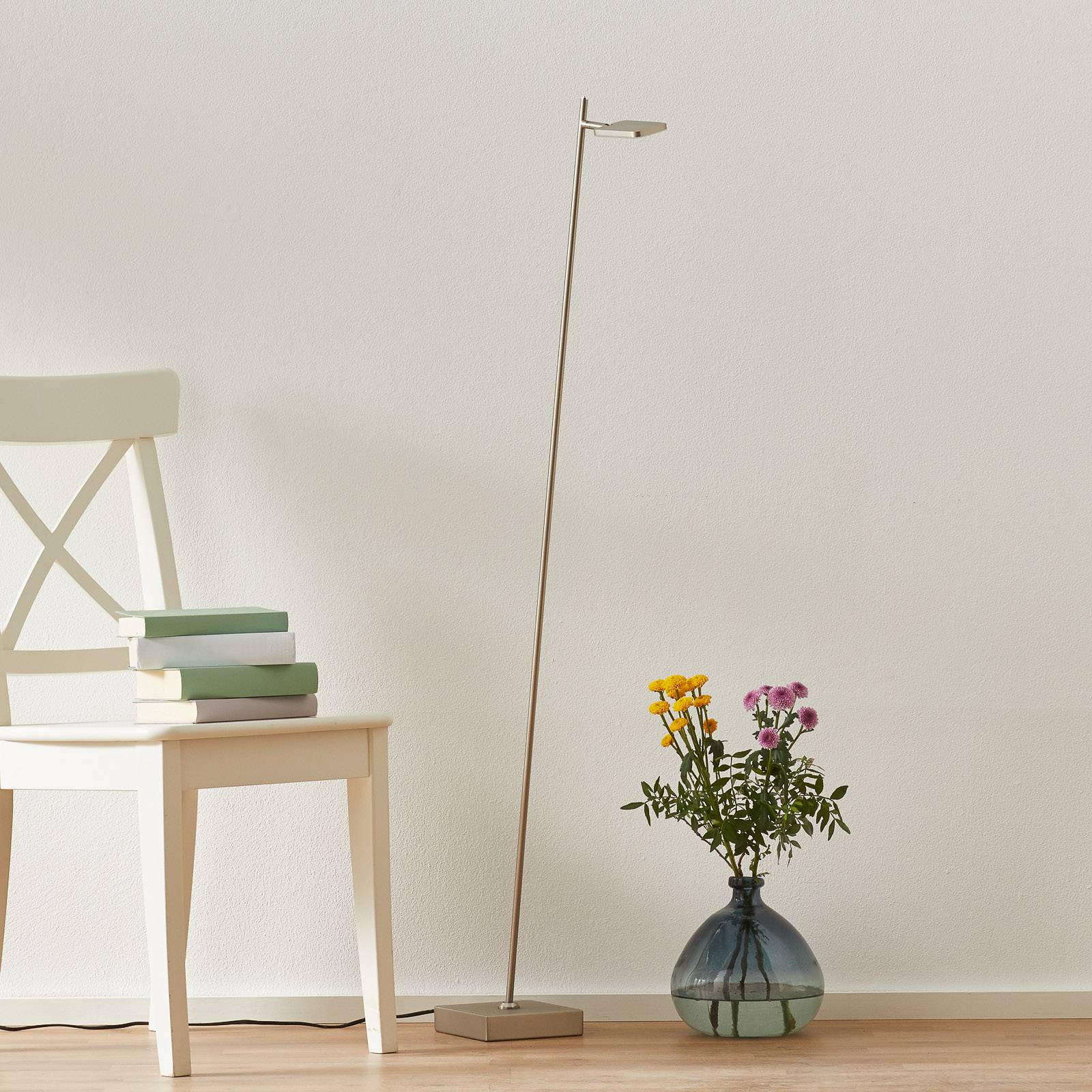 LED-lattiavalo Block, 1-lamppuinen teräksenvärinen