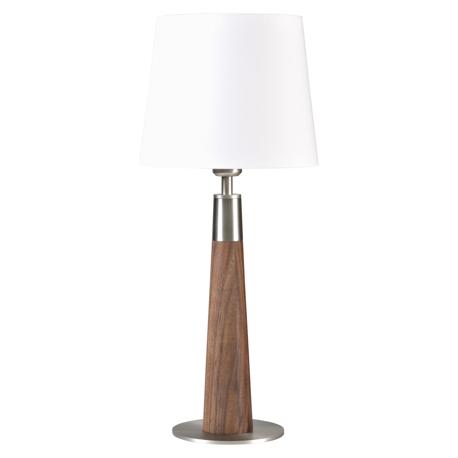 HerzBlut Conico-pöytälamppu valkoinen pähkinä 58cm