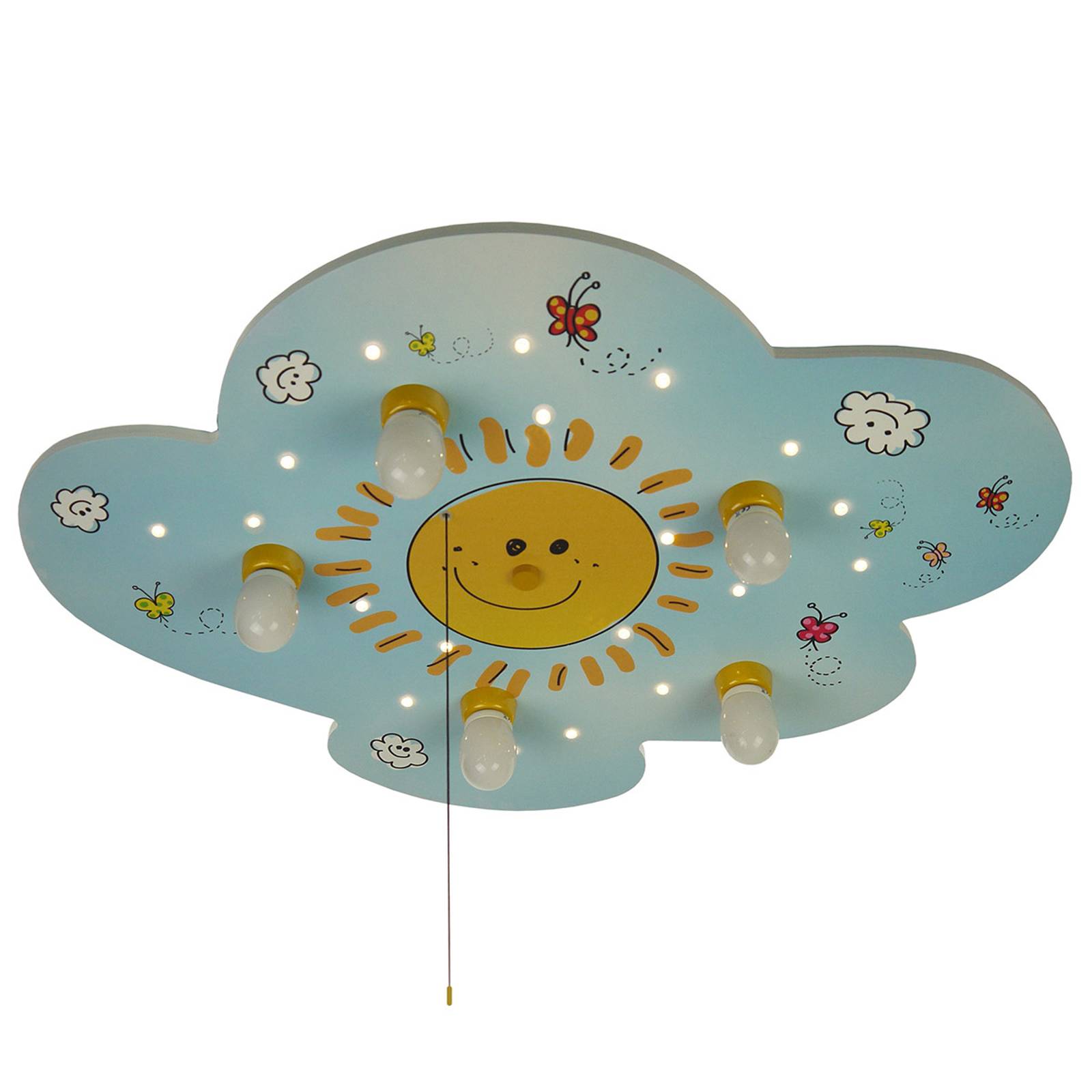 Lastenhuoneen kattolamppu Sunny LED-valoilla
