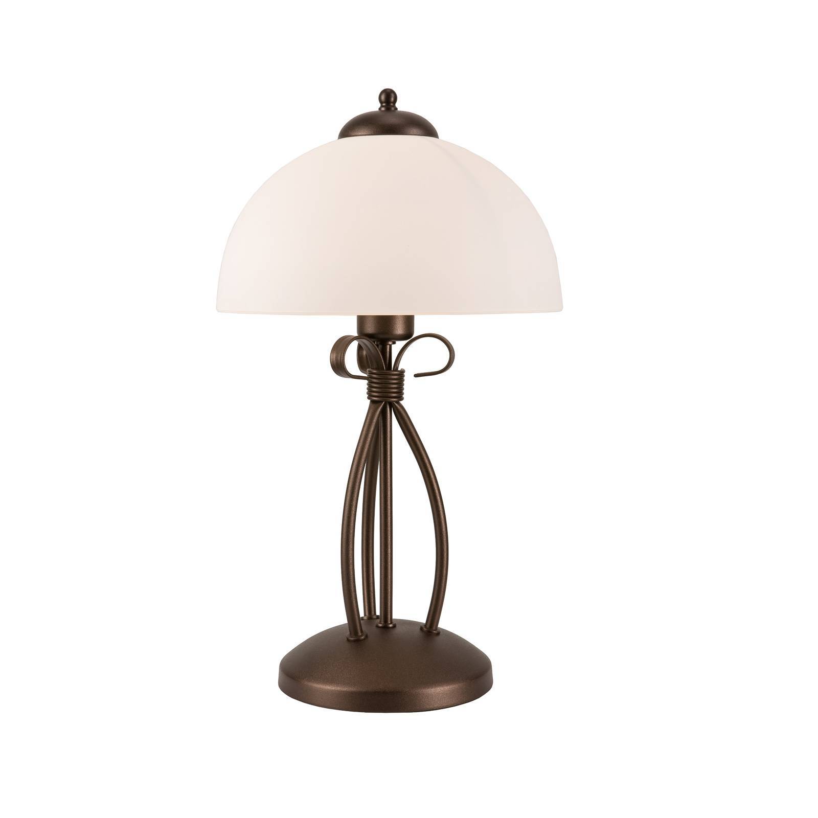 Pöytävalaisin Adoro lasivarjostimella, ruskea