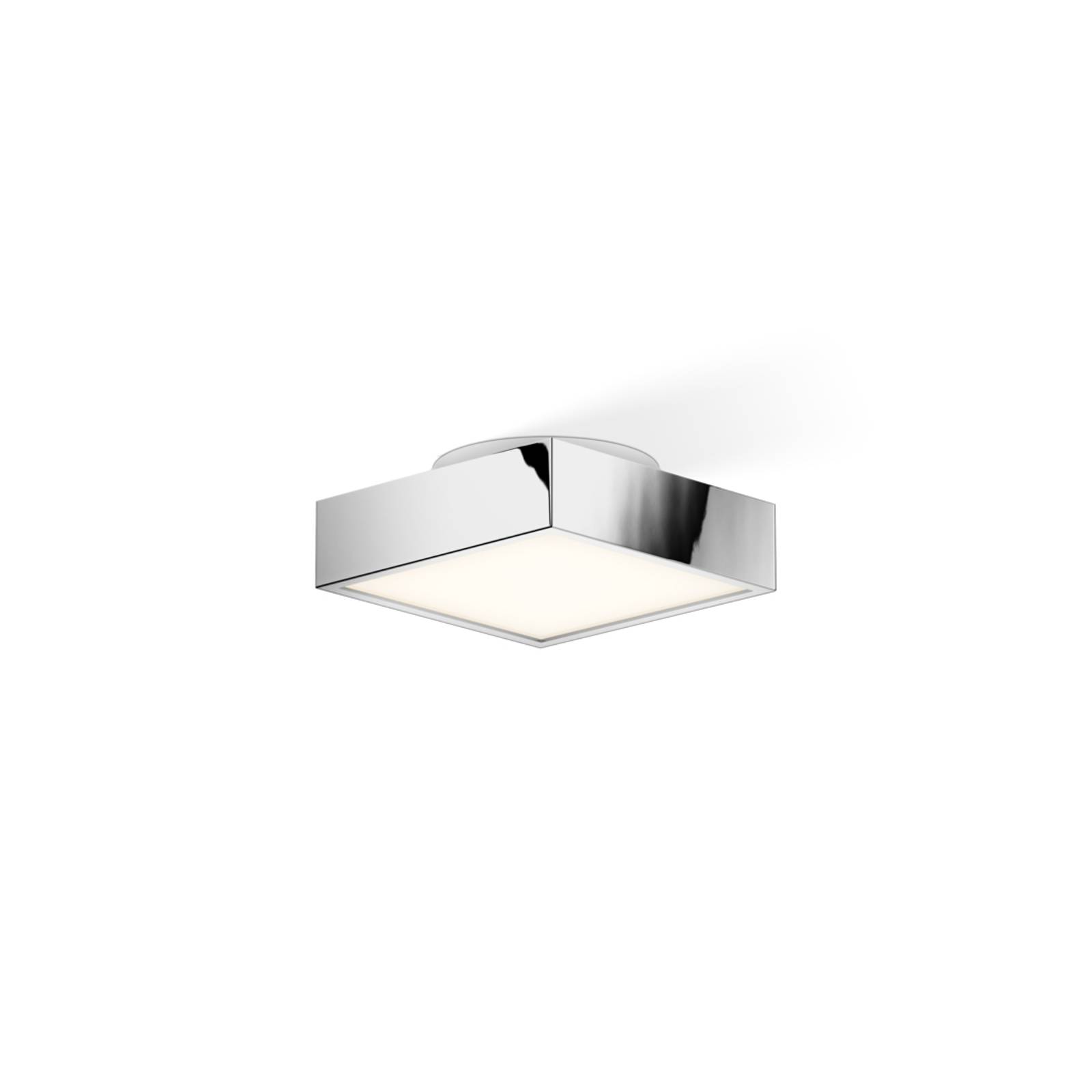Decor Walther Cut -LED-kattovalo, kromi, 18x18cm