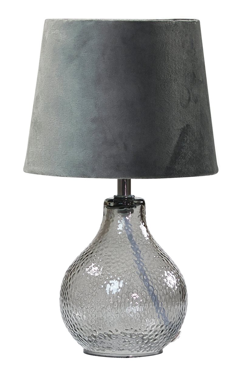 Pöytävalaisin Julia lasia/samettia 31 cm