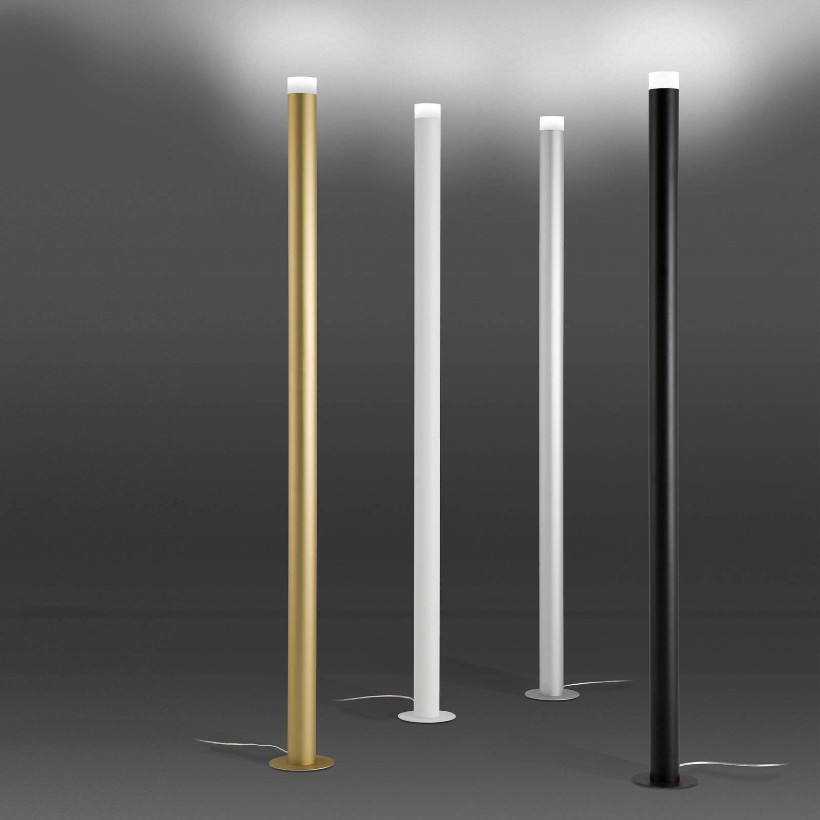 Lattiavalo LED Pole, anodisoitu hopea