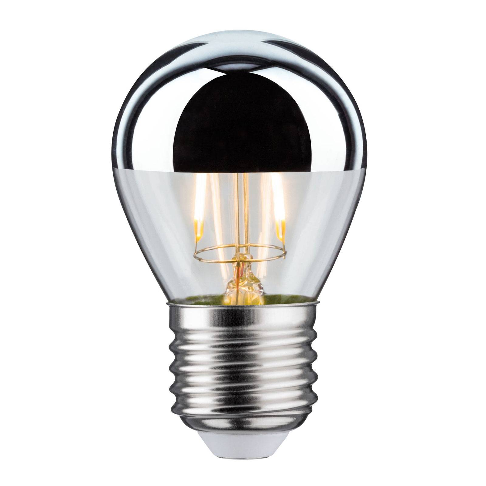 LED-pääpeililamppu E27 pisara 827 hopea 2,6 W