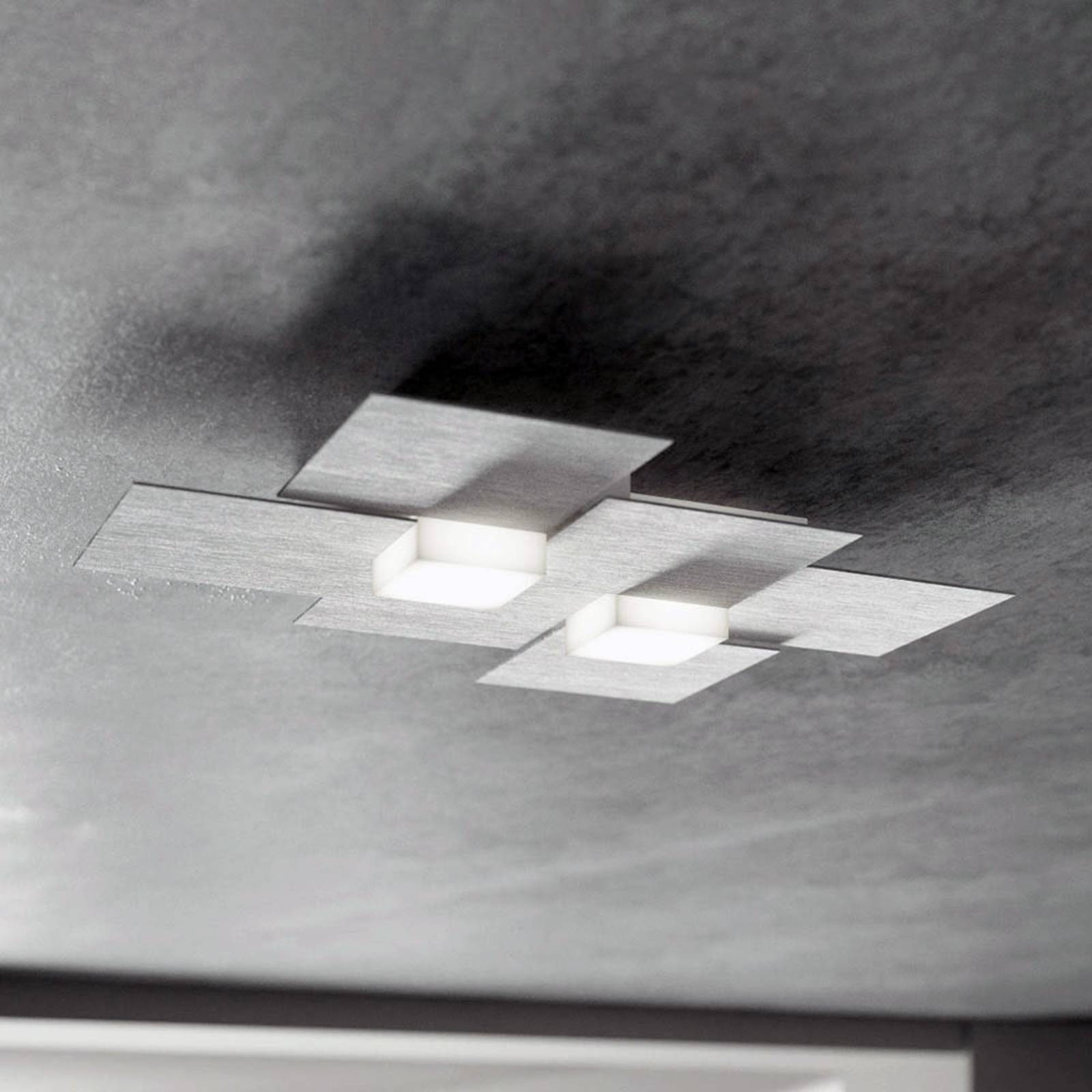 GROSSMANN Creo LED-kattovalaisin, harjattu alu