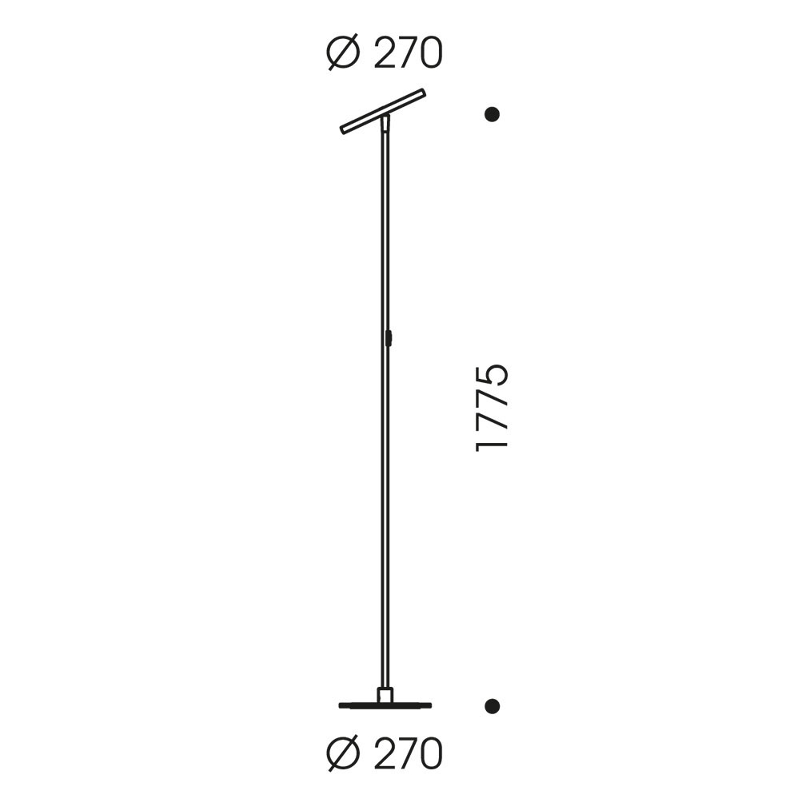 OLIGO Decent Max LED-lattiavalaisin, samppanja