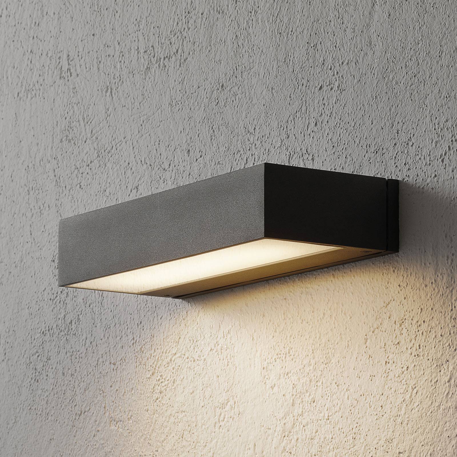 BEGA 33329 LED-seinälamppu 3000K 30 cm down hopea