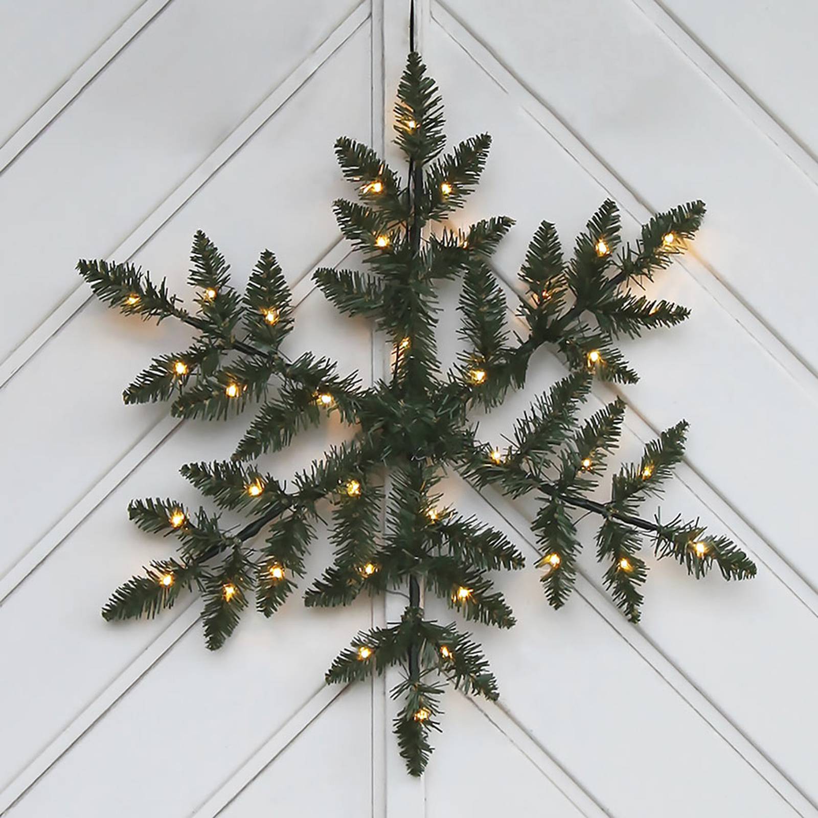 Paristokäyttöinen LED-ulkokoriste Snowflake