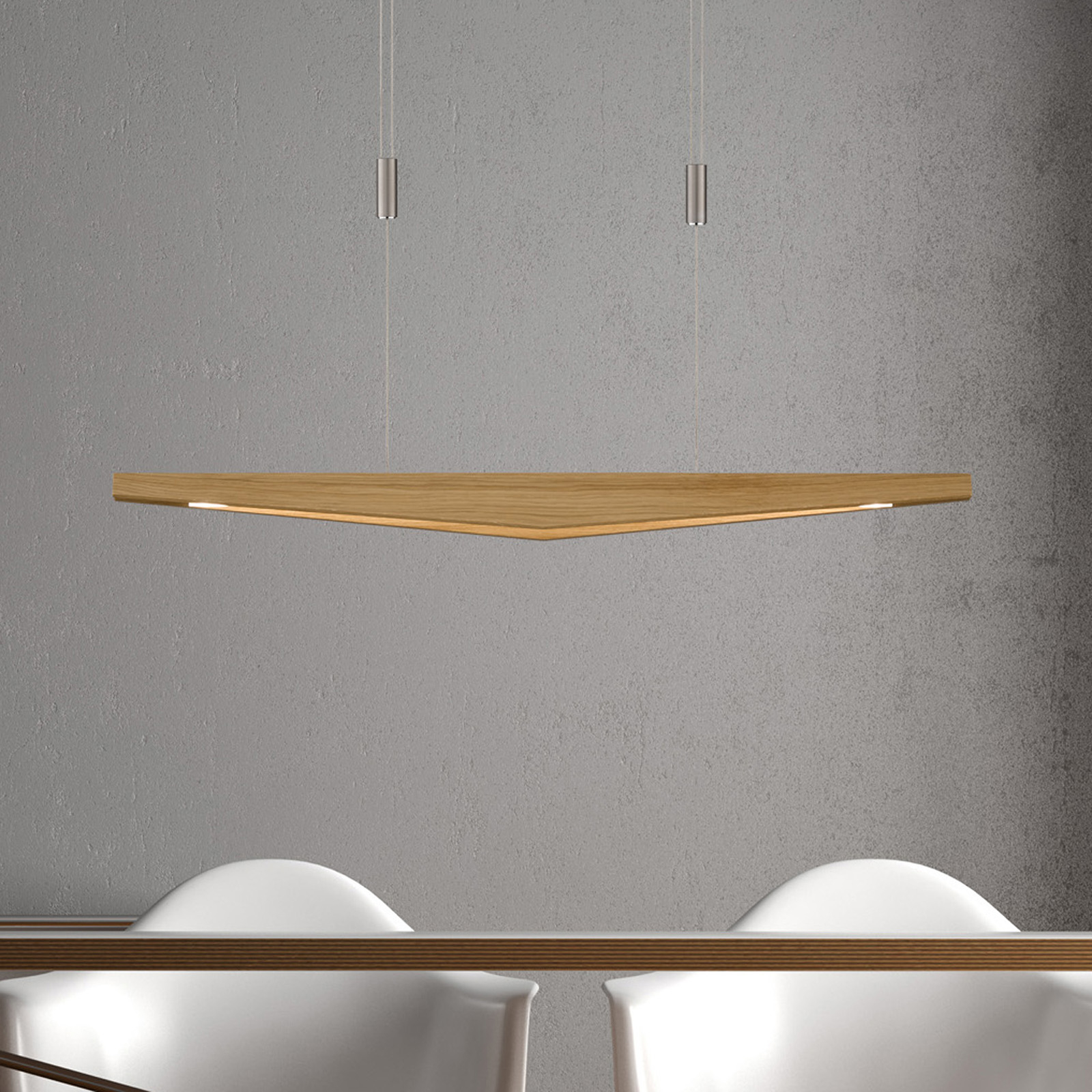 Lucande Dila -LED-riippuvalo luonnontammi, 88 cm