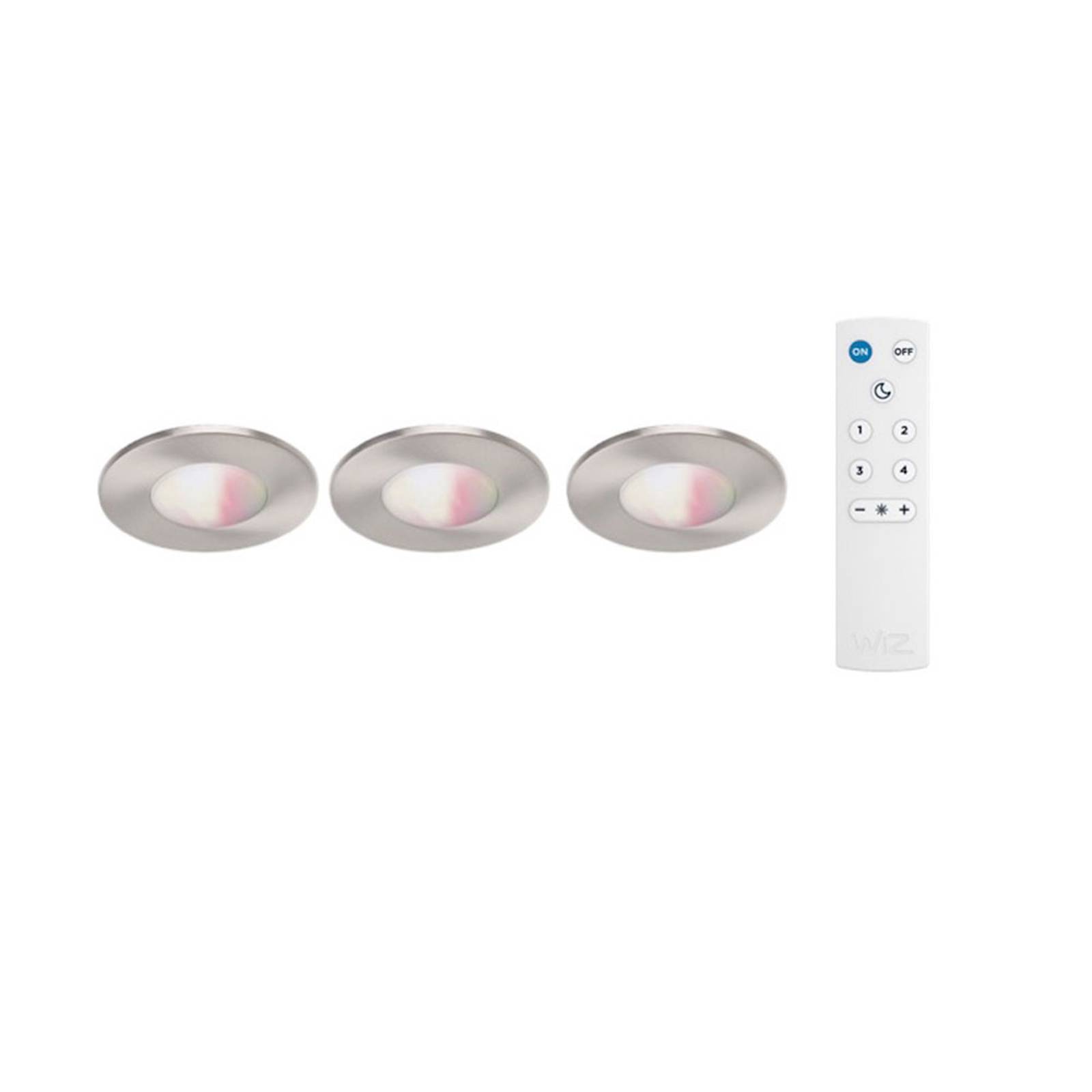 iDual connected Fortesa-LED-uppovalo 3 kpl nikkeli