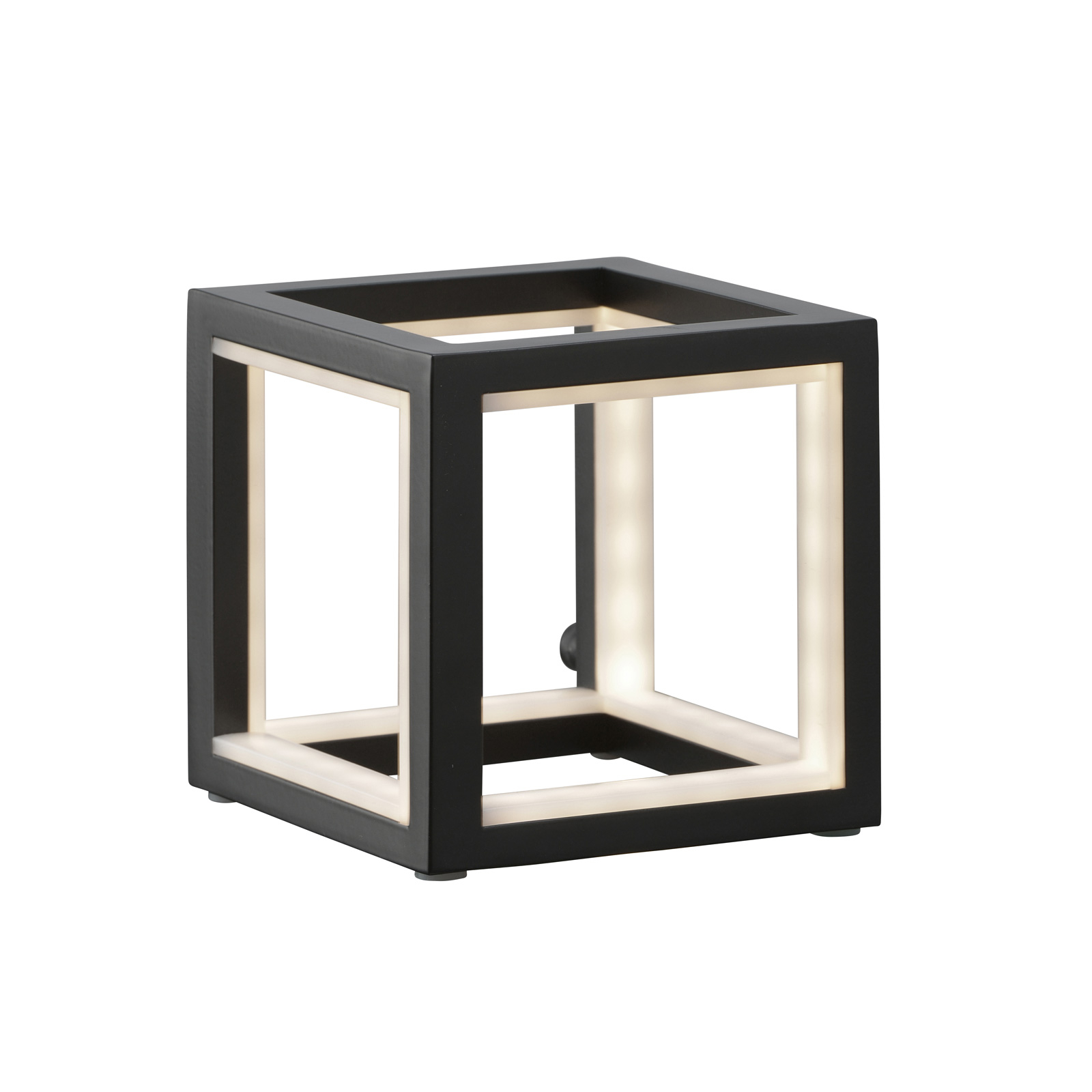 LED-pöytälamppu Delux, musta, 12 cm