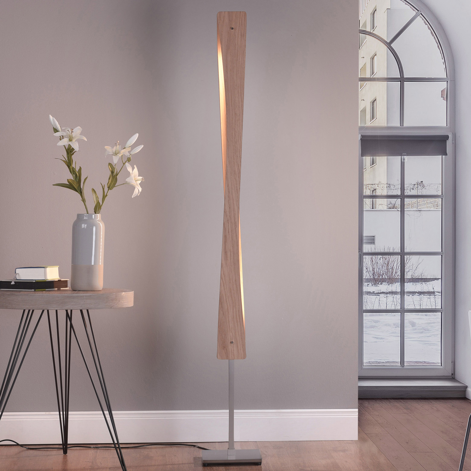 Lucande Lian LED-lattiavalaisin, tammi