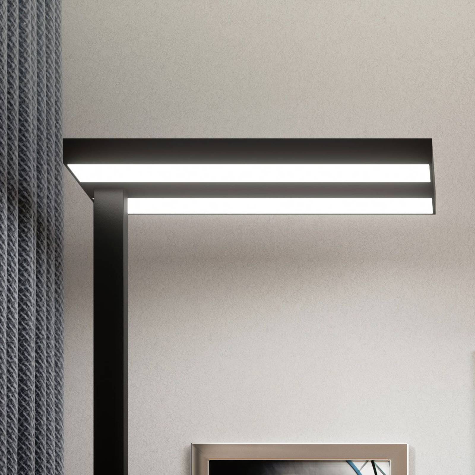 Toimiston LED-lattiavalaisin Logan, musta, himmen.