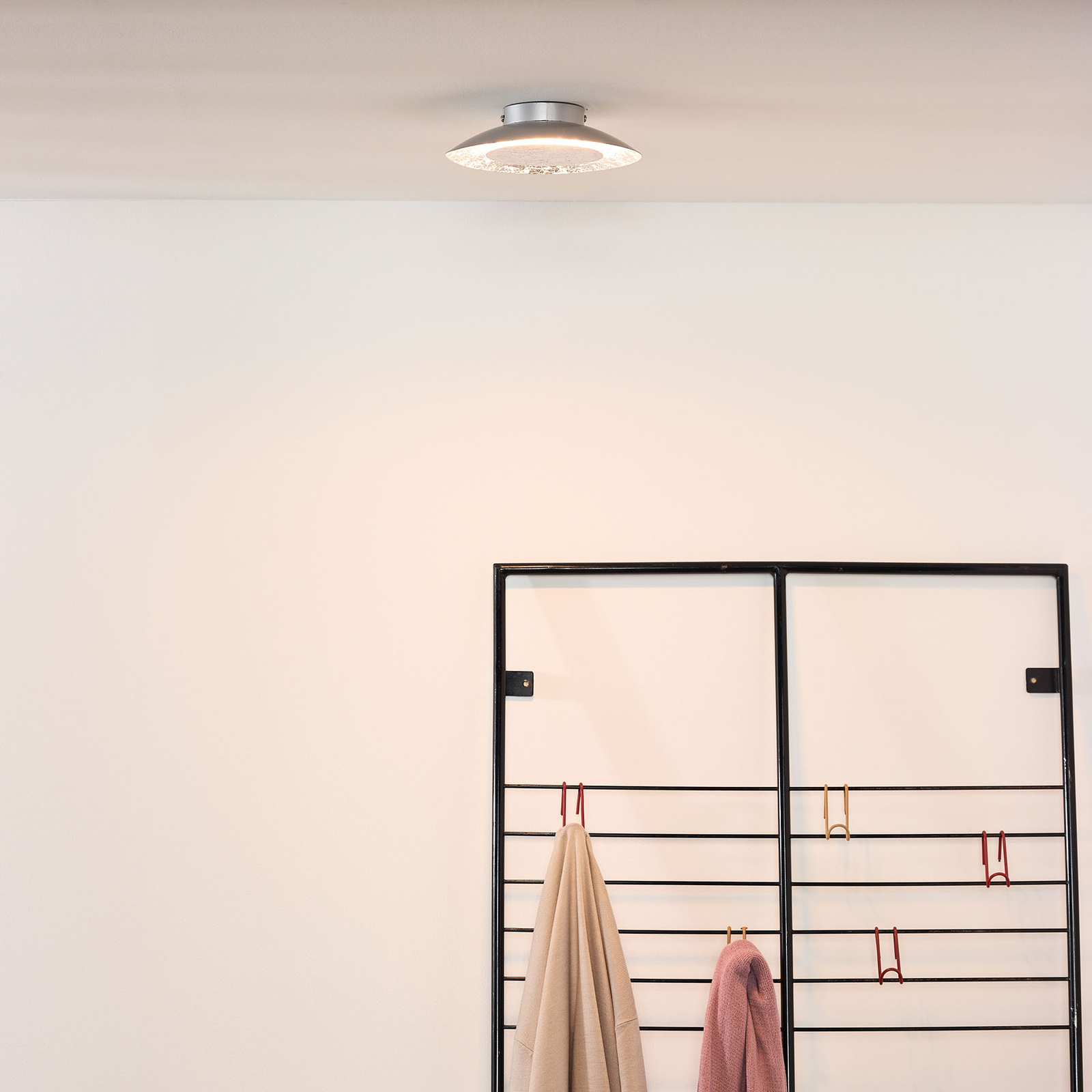 LED-kattovalaisin Foskal, hopea, Ø 21,5 cm