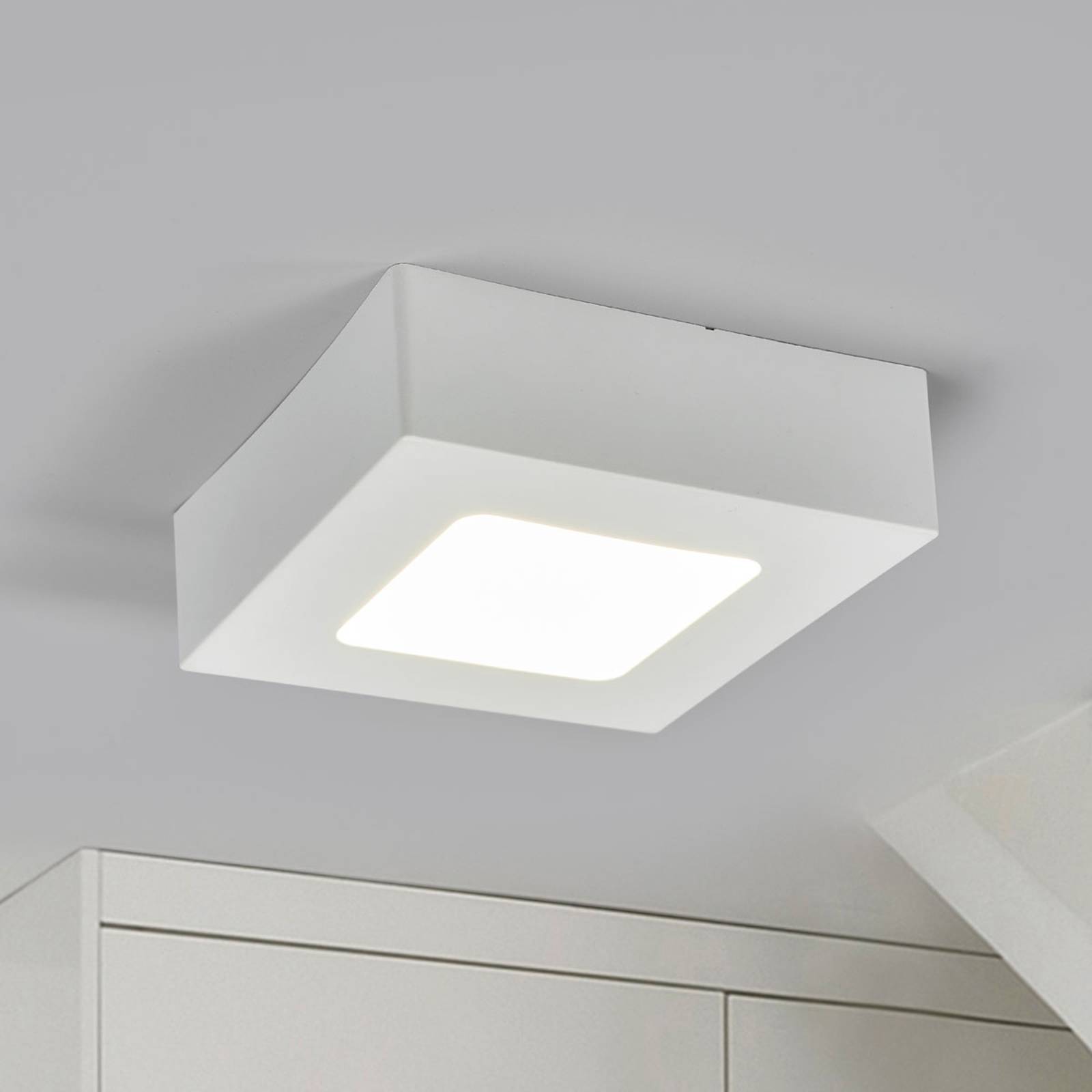 LED-kattovalo Marlo valkoinen 4000K kulmikas 12 cm