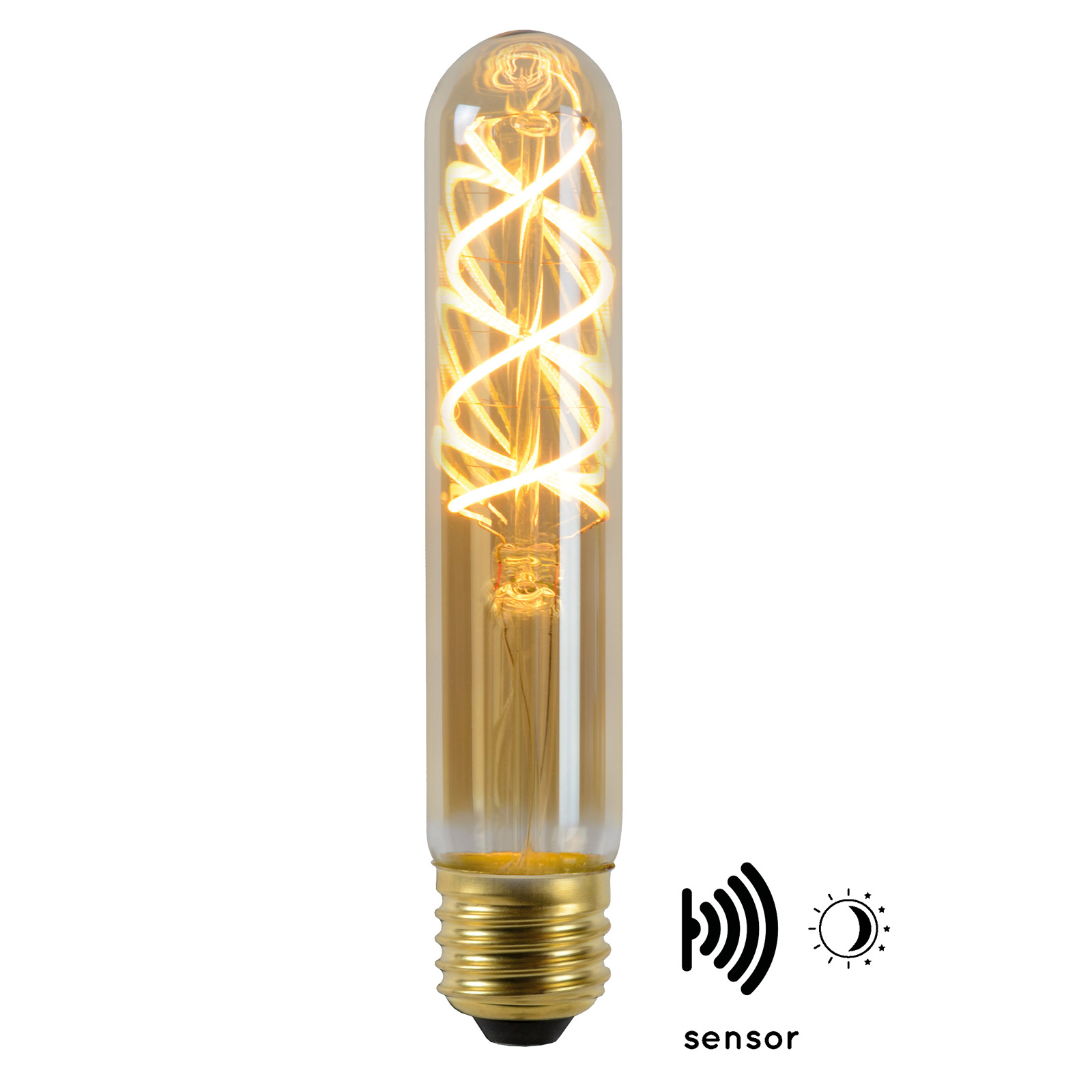 LED-lamppu E27 putki T30 4W 2 200K amber tunnistin