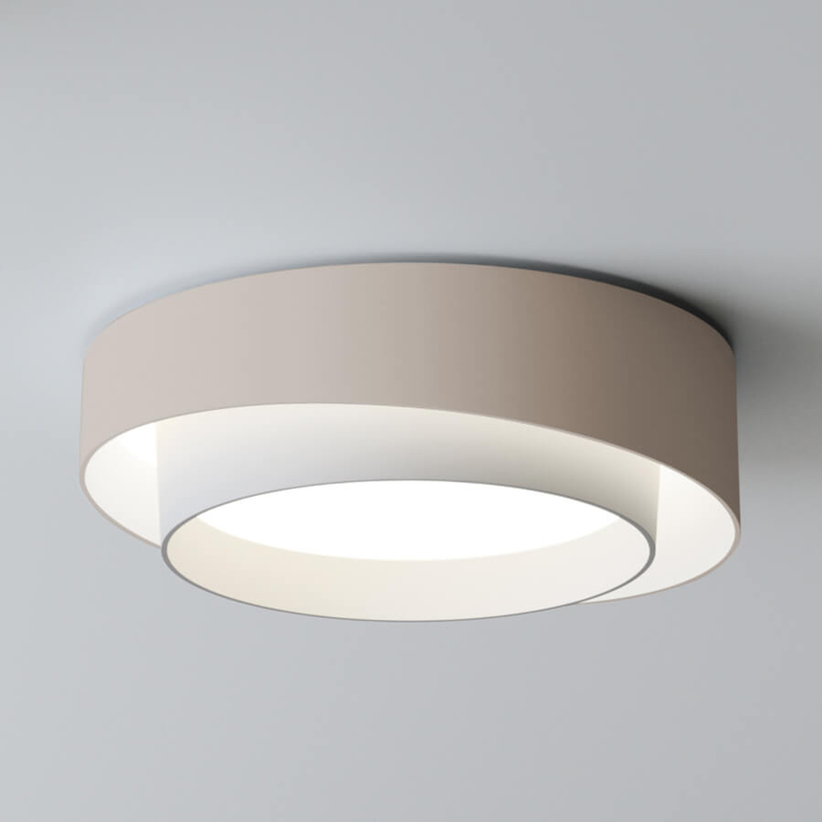 Valovoimainen LED-kattovalaisin Centric, kerma