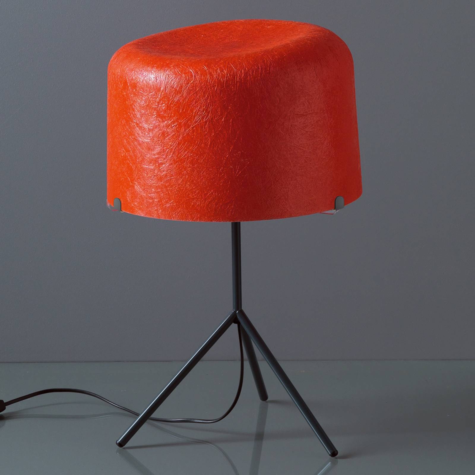Pöytävalaisin Ola lasikuitua, punainen, K 53 cm