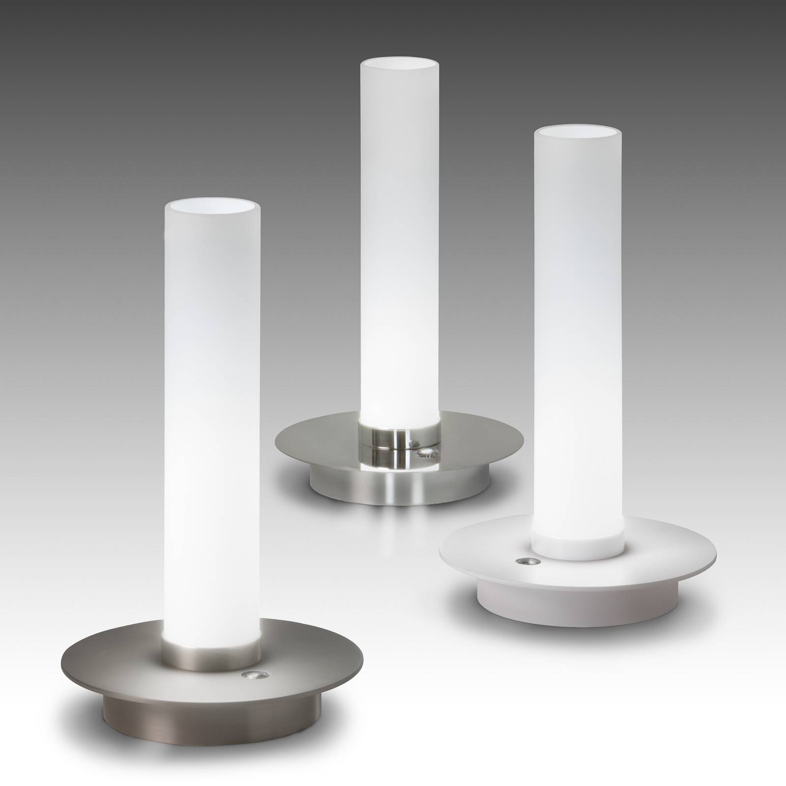 LED-pöytälamppu Candle, kromi