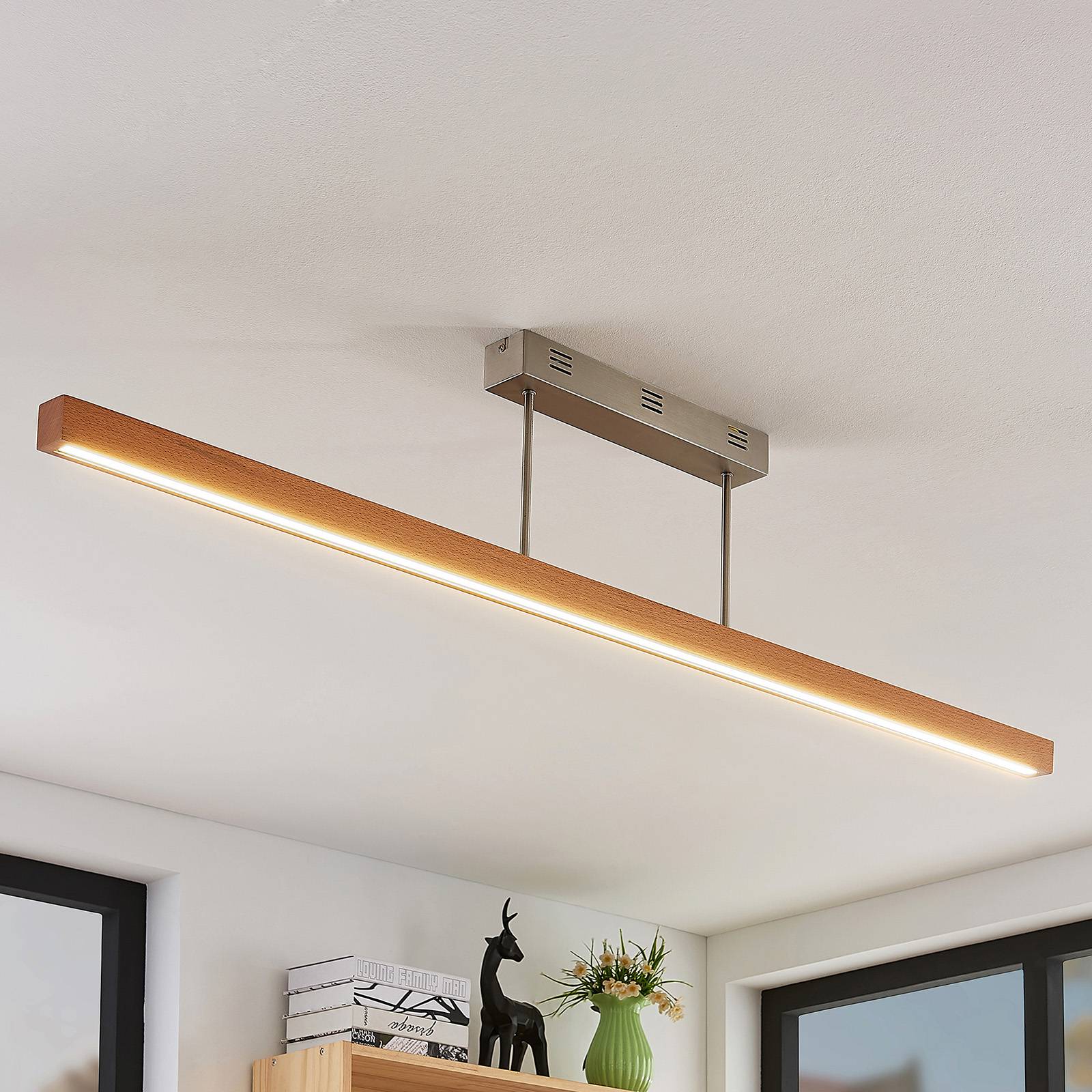 LED-kattovalaisin Tamlin, pyökki, 140 cm