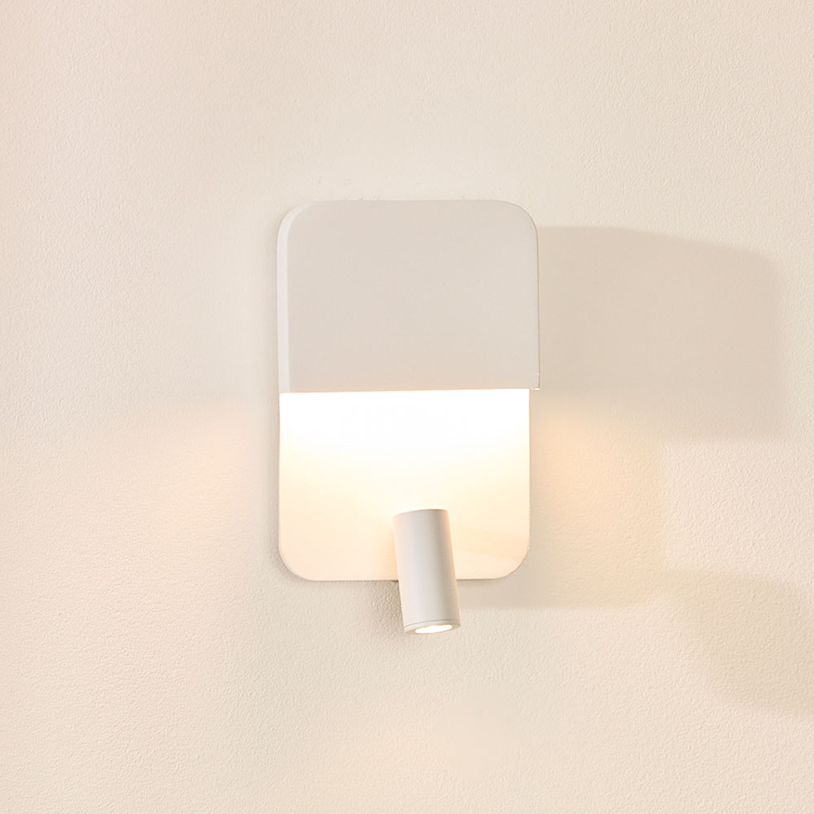 LED-seinävalaisin Boxer spotilla, valkoinen