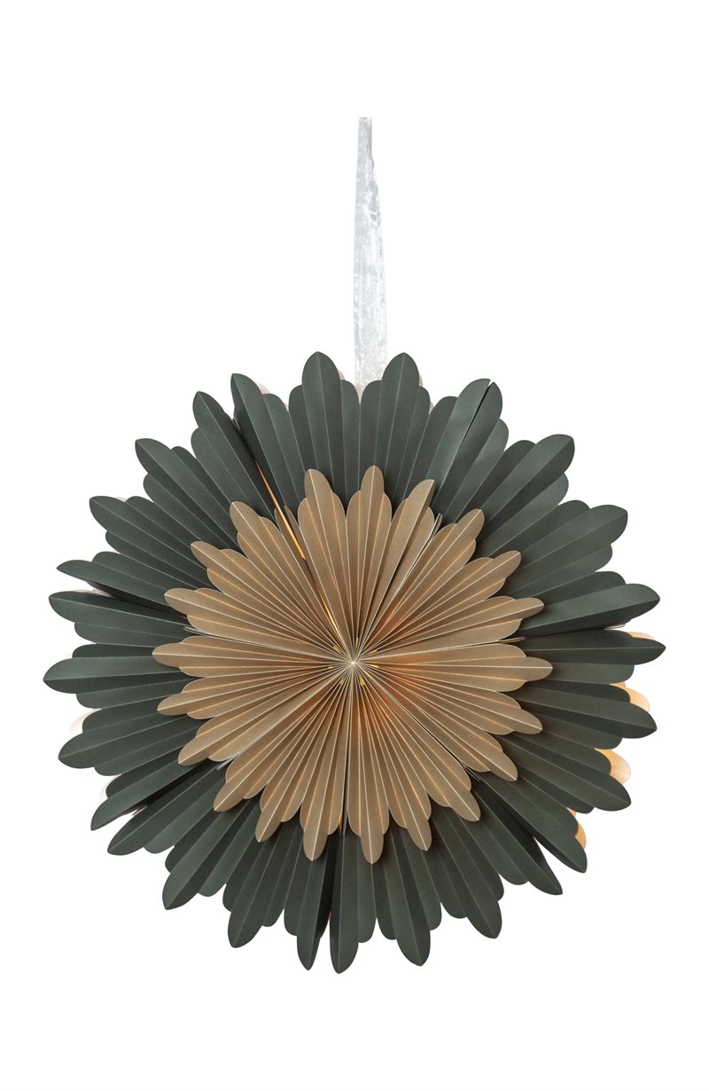 Paperitähti vihreä/kulta Crystal 55 cm