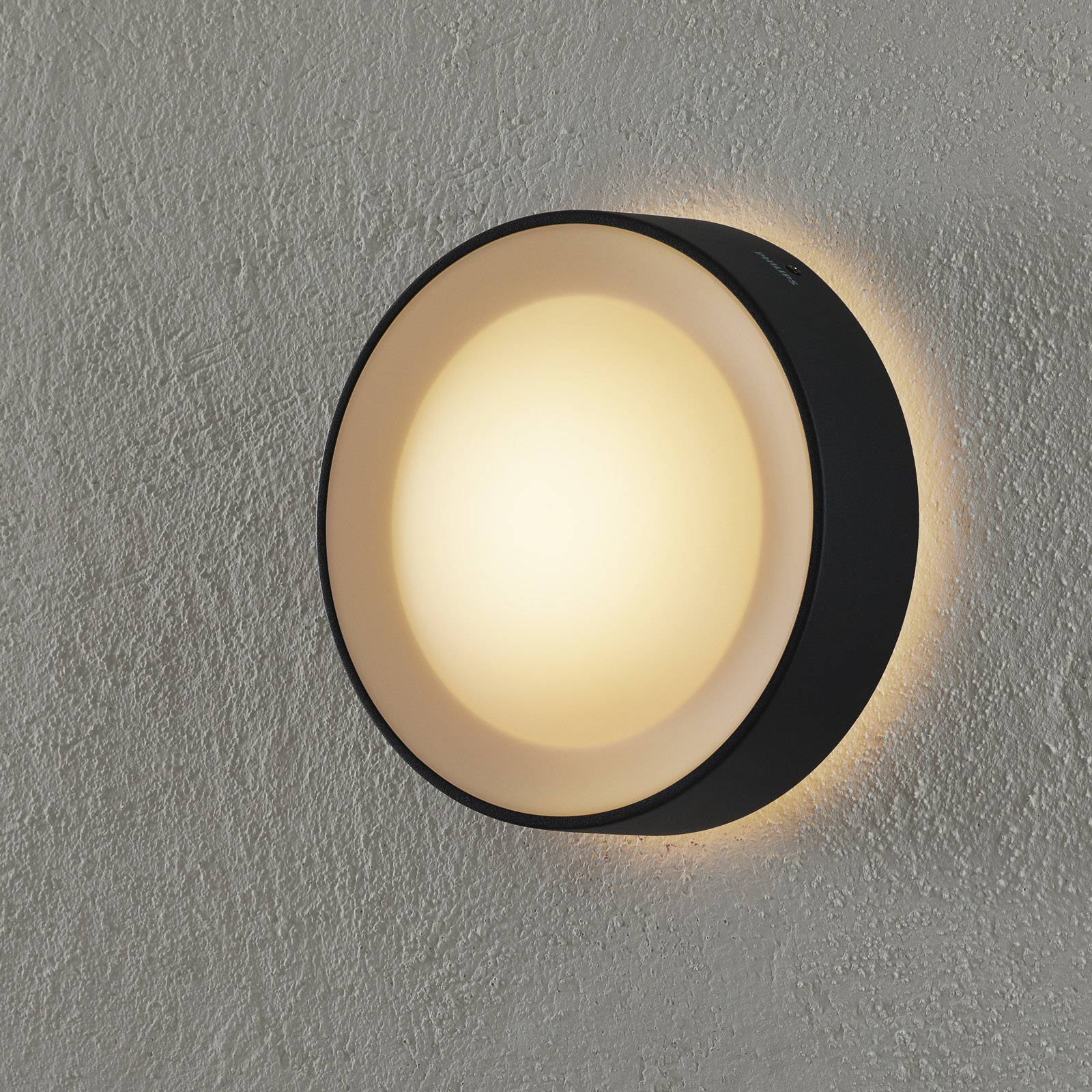 Philips Hue WACA Daylo -ulkoseinälamppu, musta