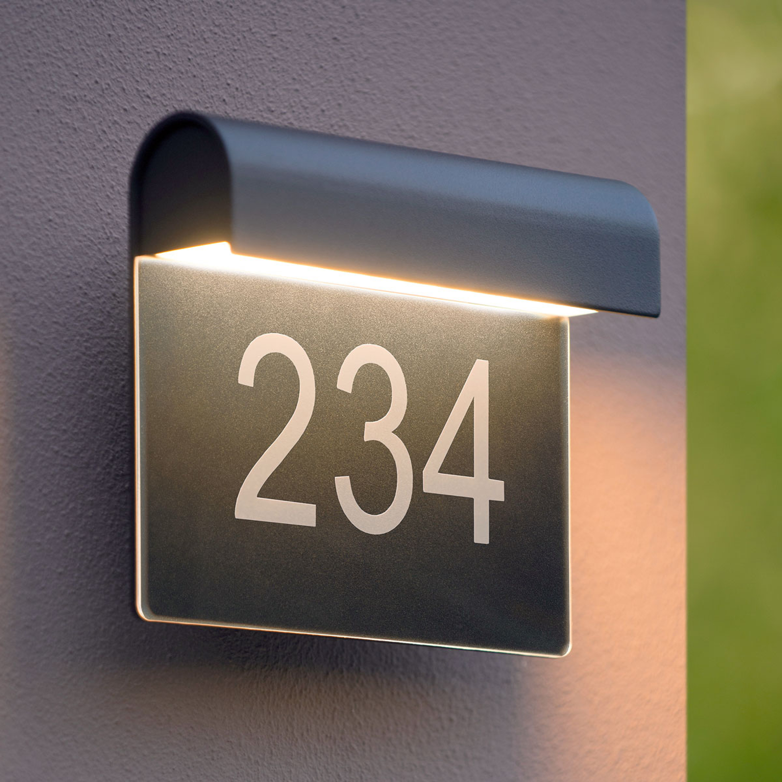LED-talonnumerovalaisin Thesi, musta