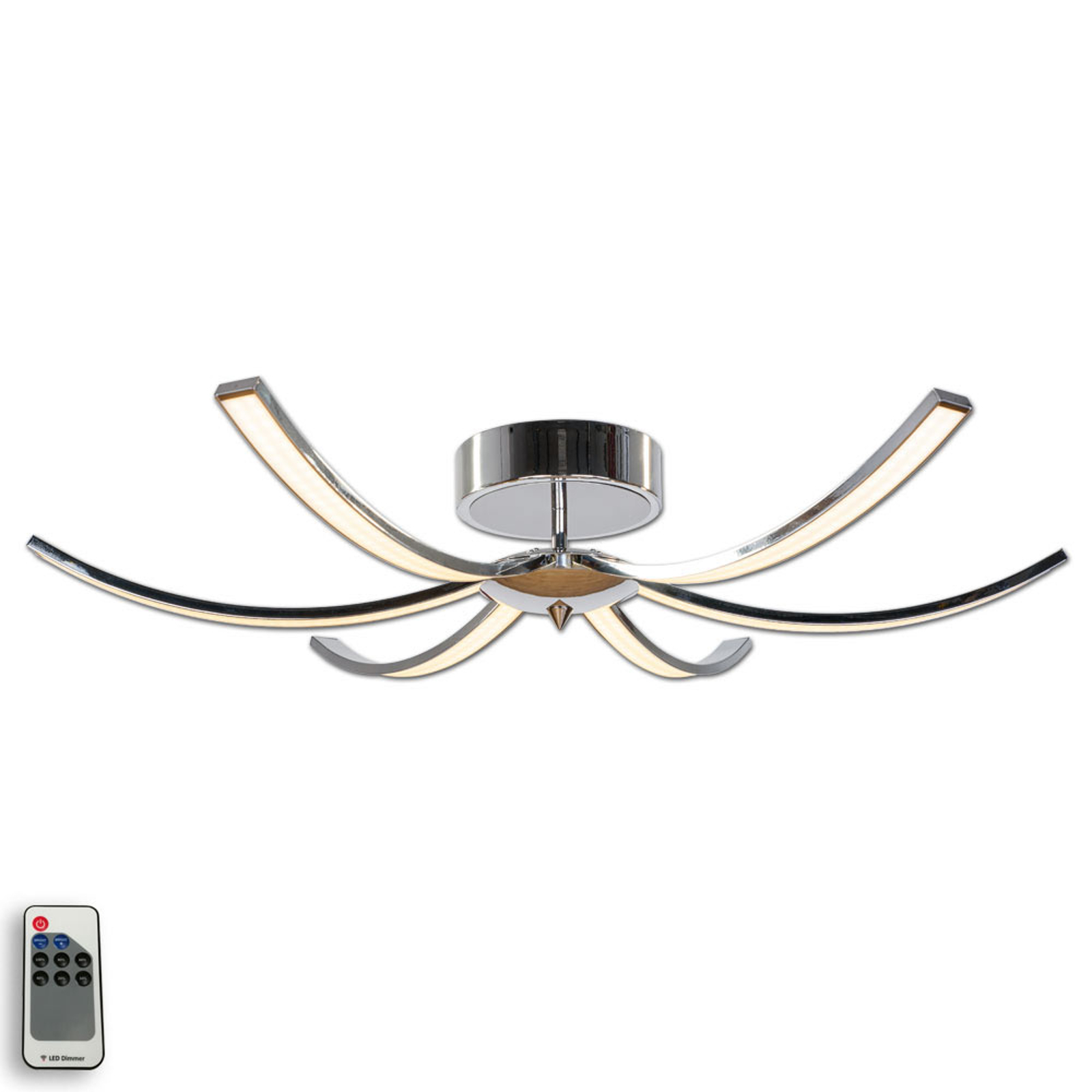 LED-kattovalaisin Umbra 6-lamppuinen 91 cm, kromi