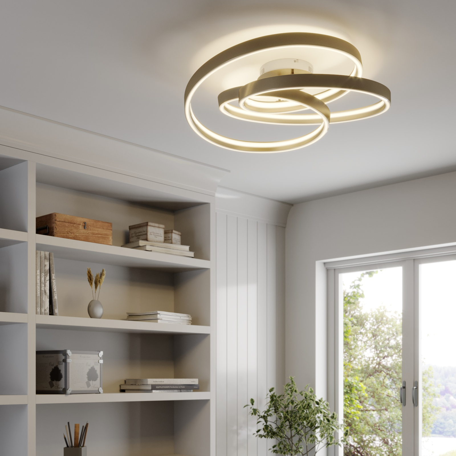 Lucande Gunbritt -LED-kattovalaisin, 80 cm