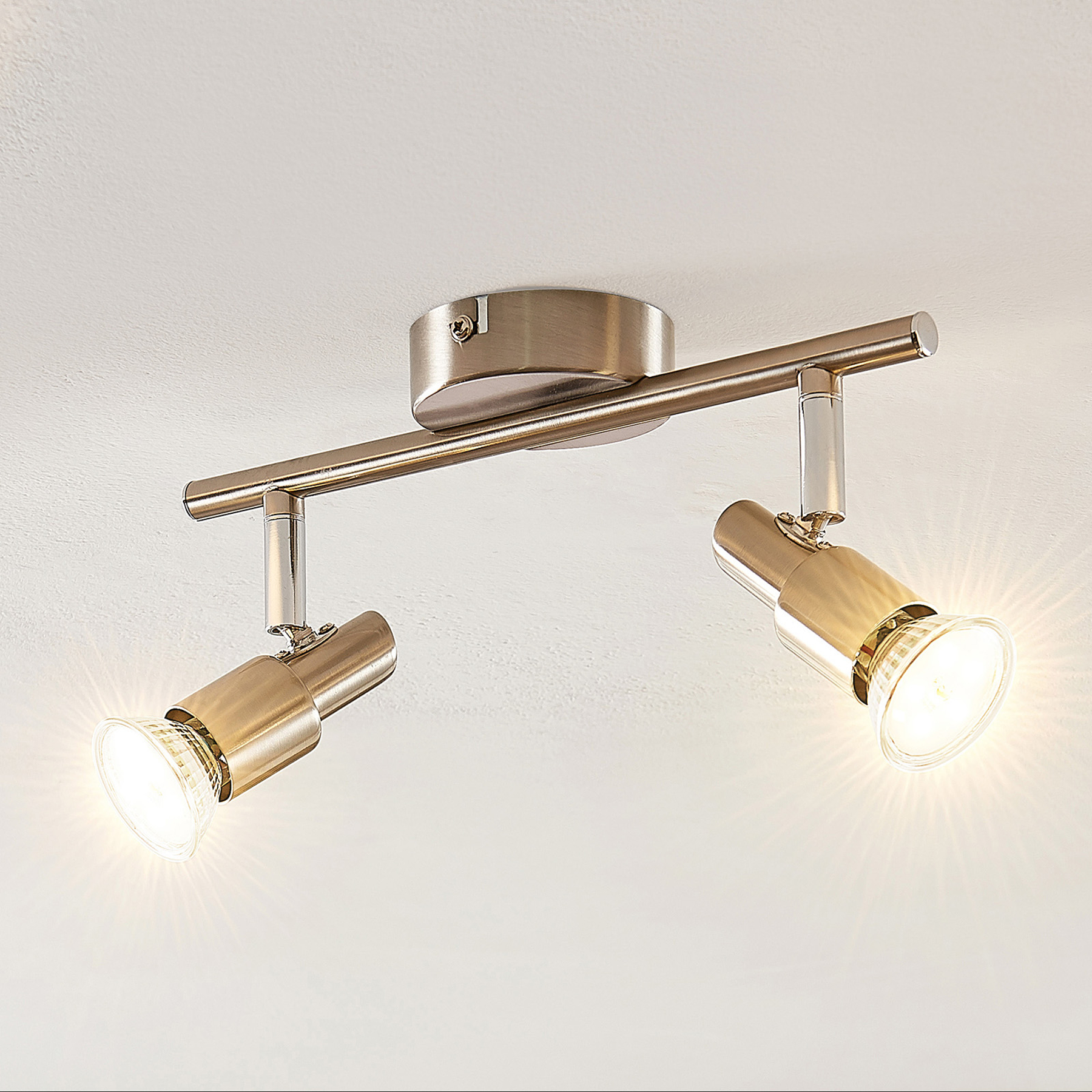 ELC Farida -LED-kohdevalo, nikkeli, 2-lamp.