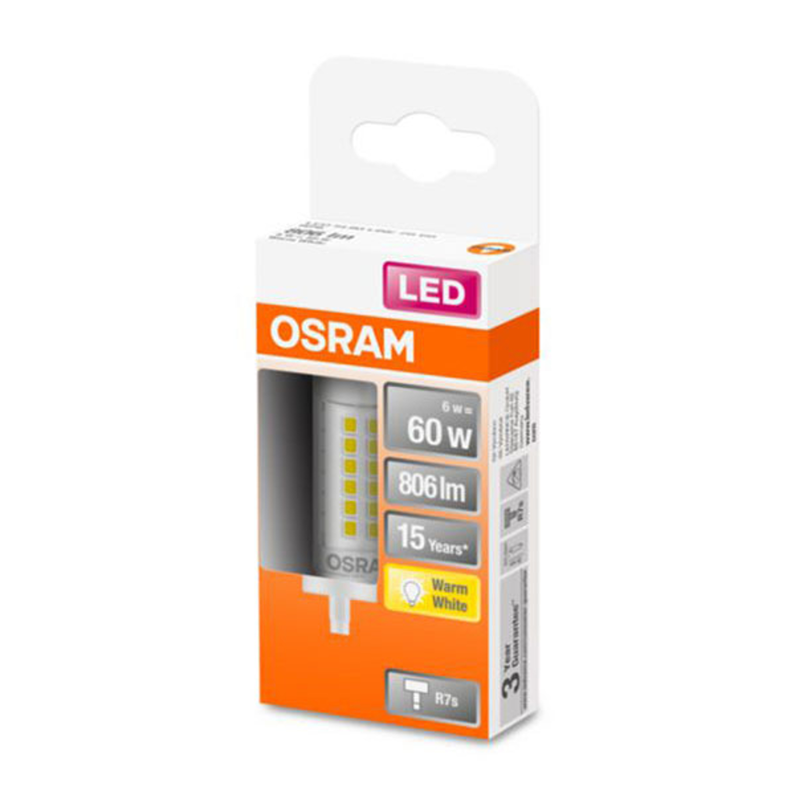 OSRAM-LED-lamppu R7s 6W 2 700 K