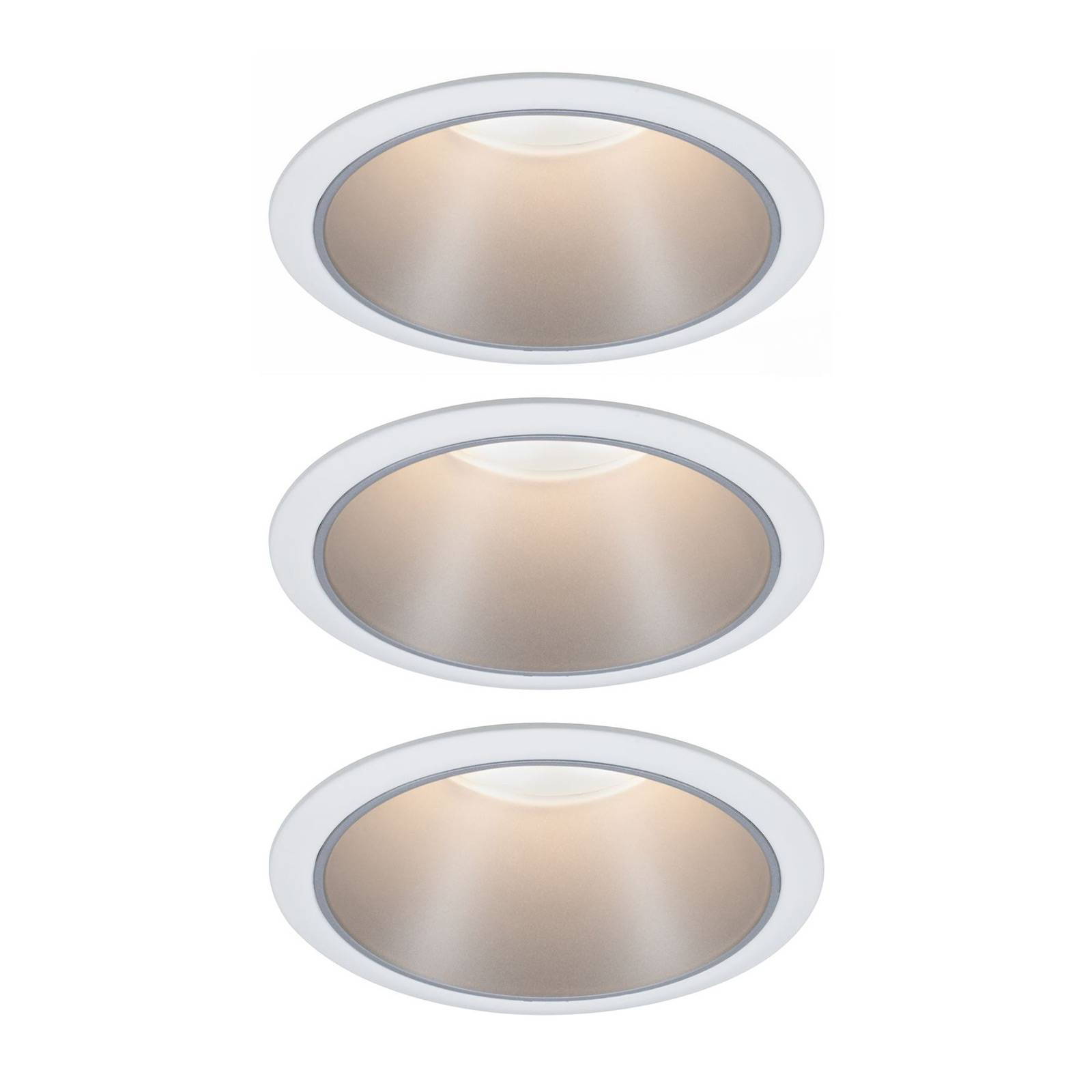 Paulmann Cole LED-Spotlight hopea-valkoinen 3 kpl