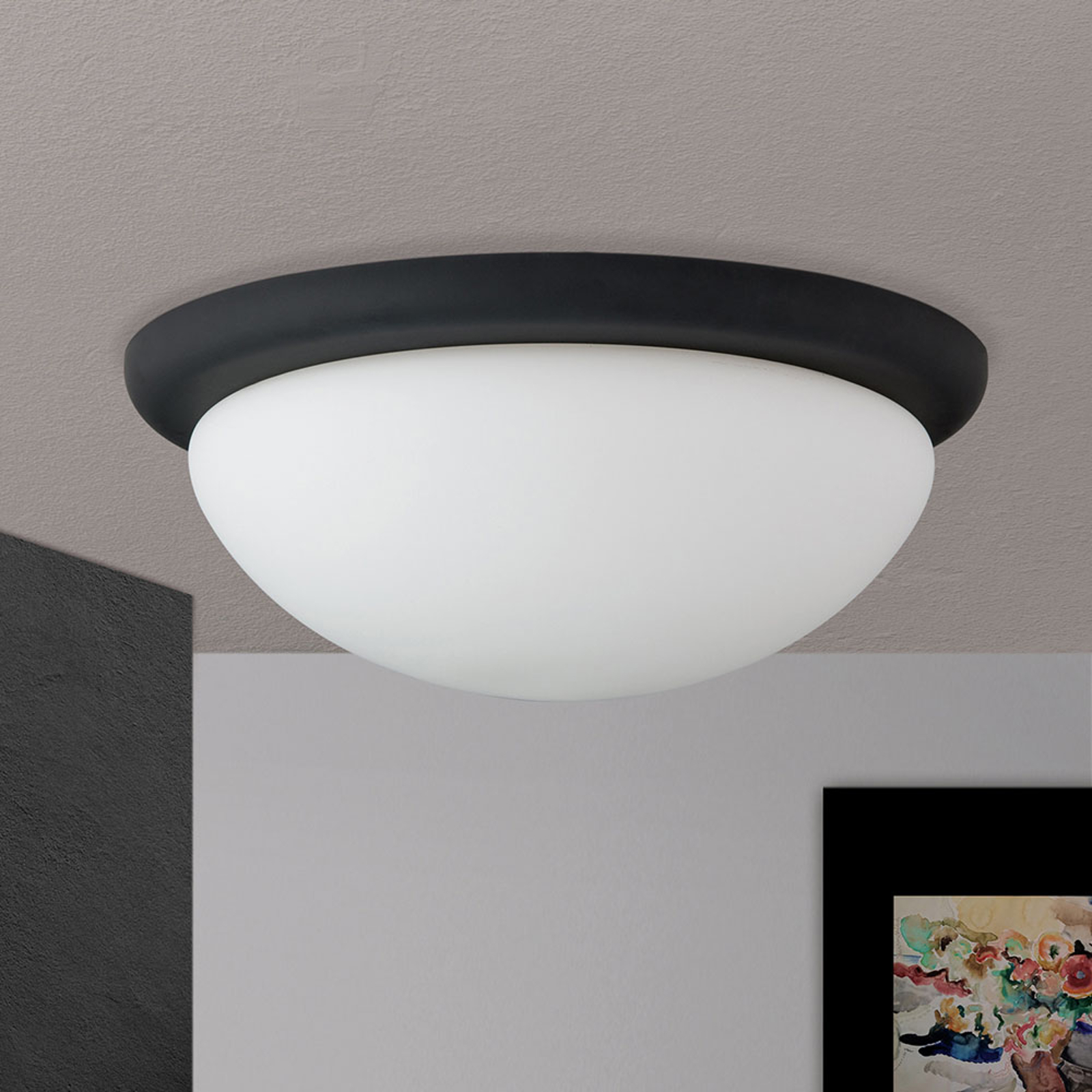Kattovalaisin Classico, musta/valkoinen, Ø 38 cm