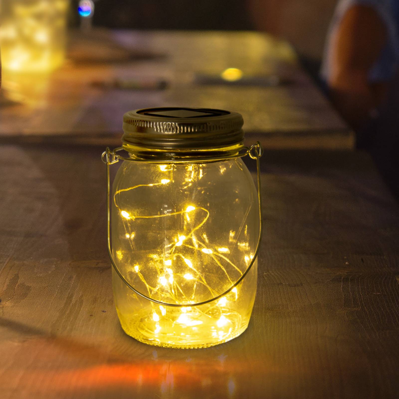Aurinkokäyttöinen LED-pöytälamppu Outdoor, 3 kpl