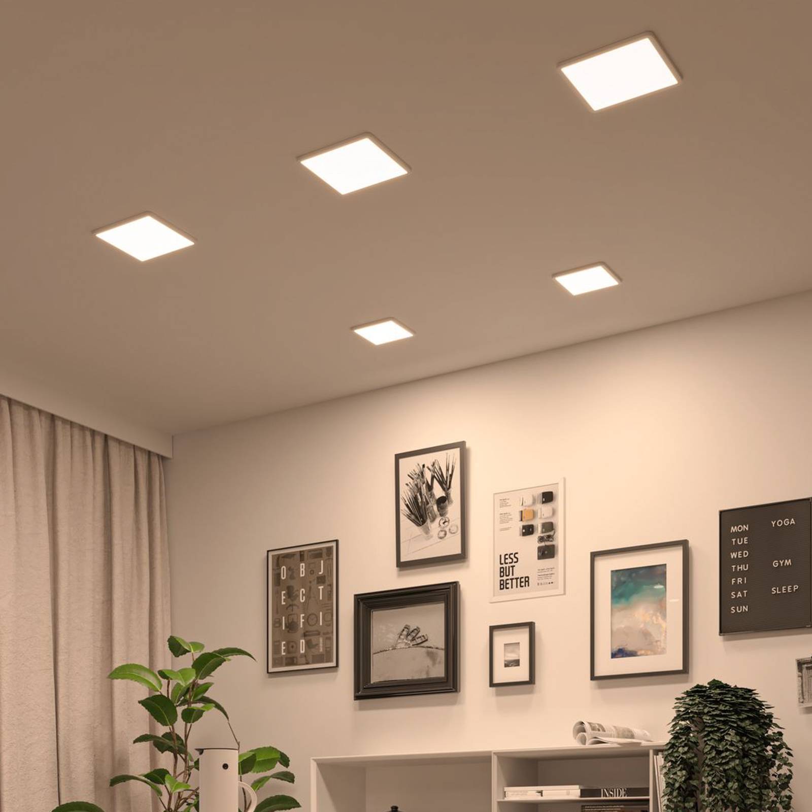 Paulmann-LED-paneeli Areo, dimtowarm kulmikas 23cm