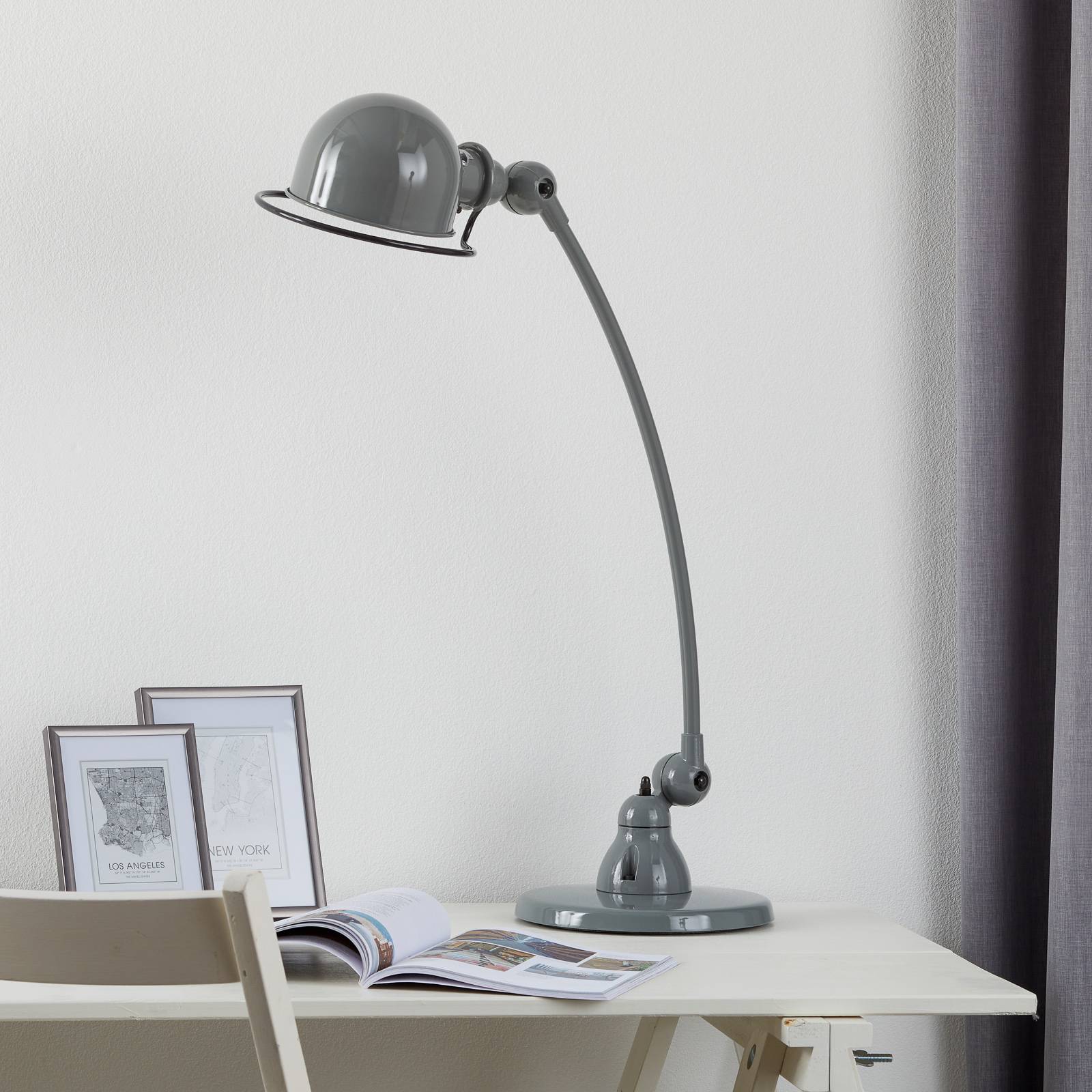 Jieldé Loft C6000 -pöytävalaisin kaareva, harmaa