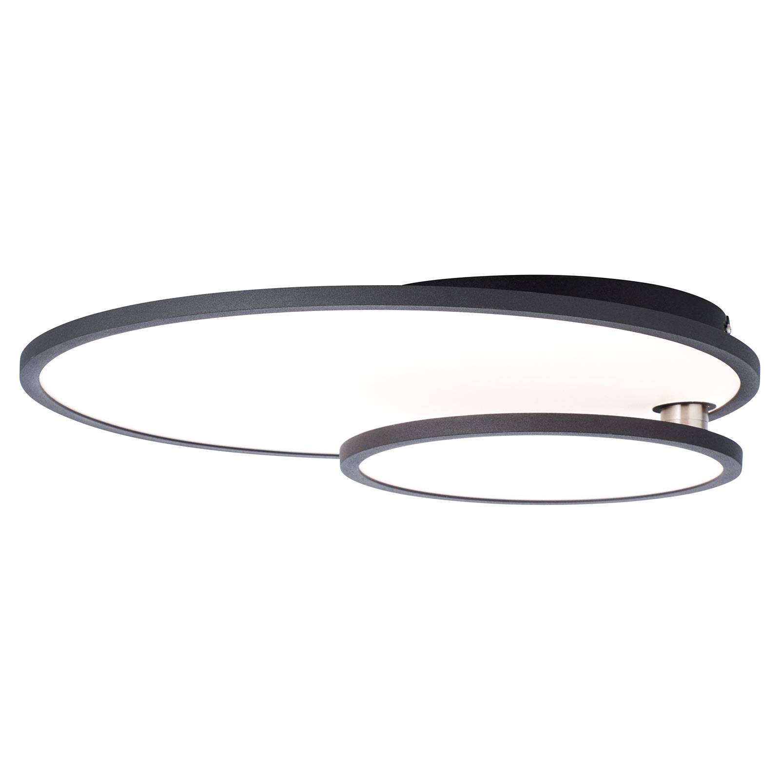 LED-kattovalaisin Bility, pyöreä, musta kehys
