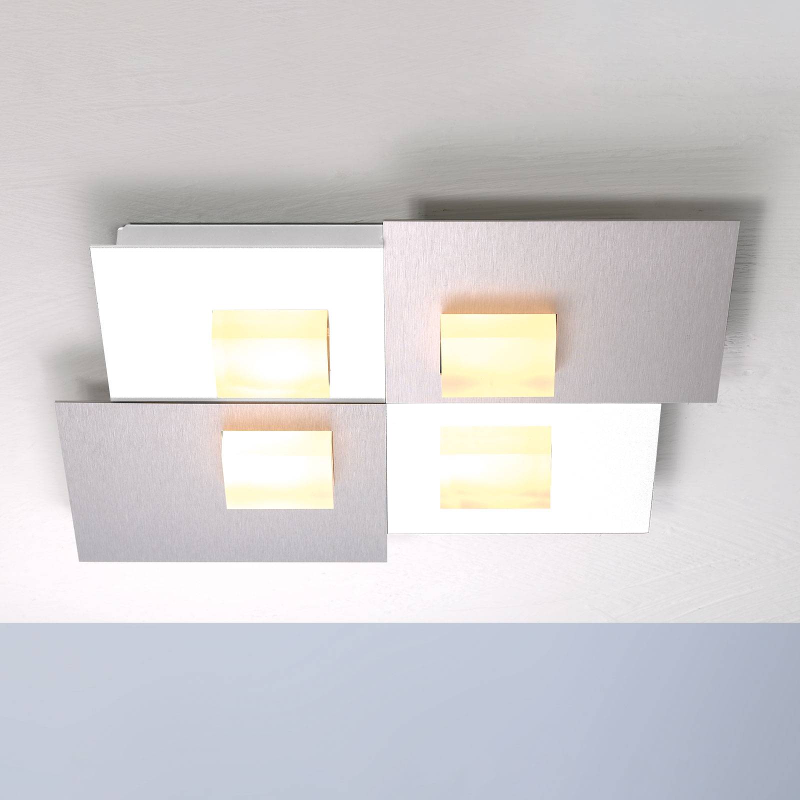 Bopp Pixel 4.0 LED-kattovalaisin 2-lamp., alu