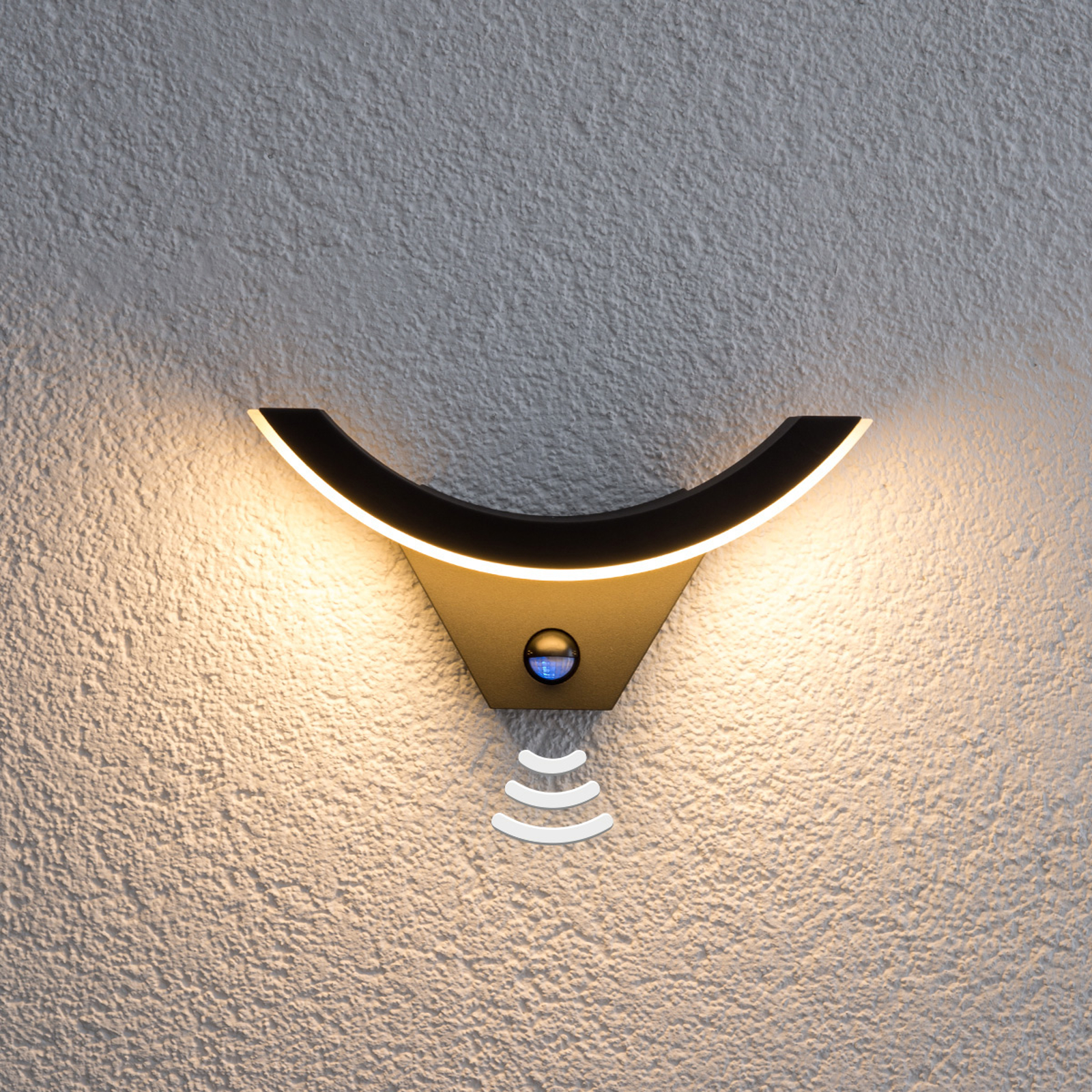 Half-LED-ulkoseinävalaisin liiketunnistimella