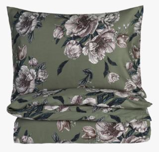 Photographic Floral sateng pussilakanasetti satiinipuuvillaa vihreä