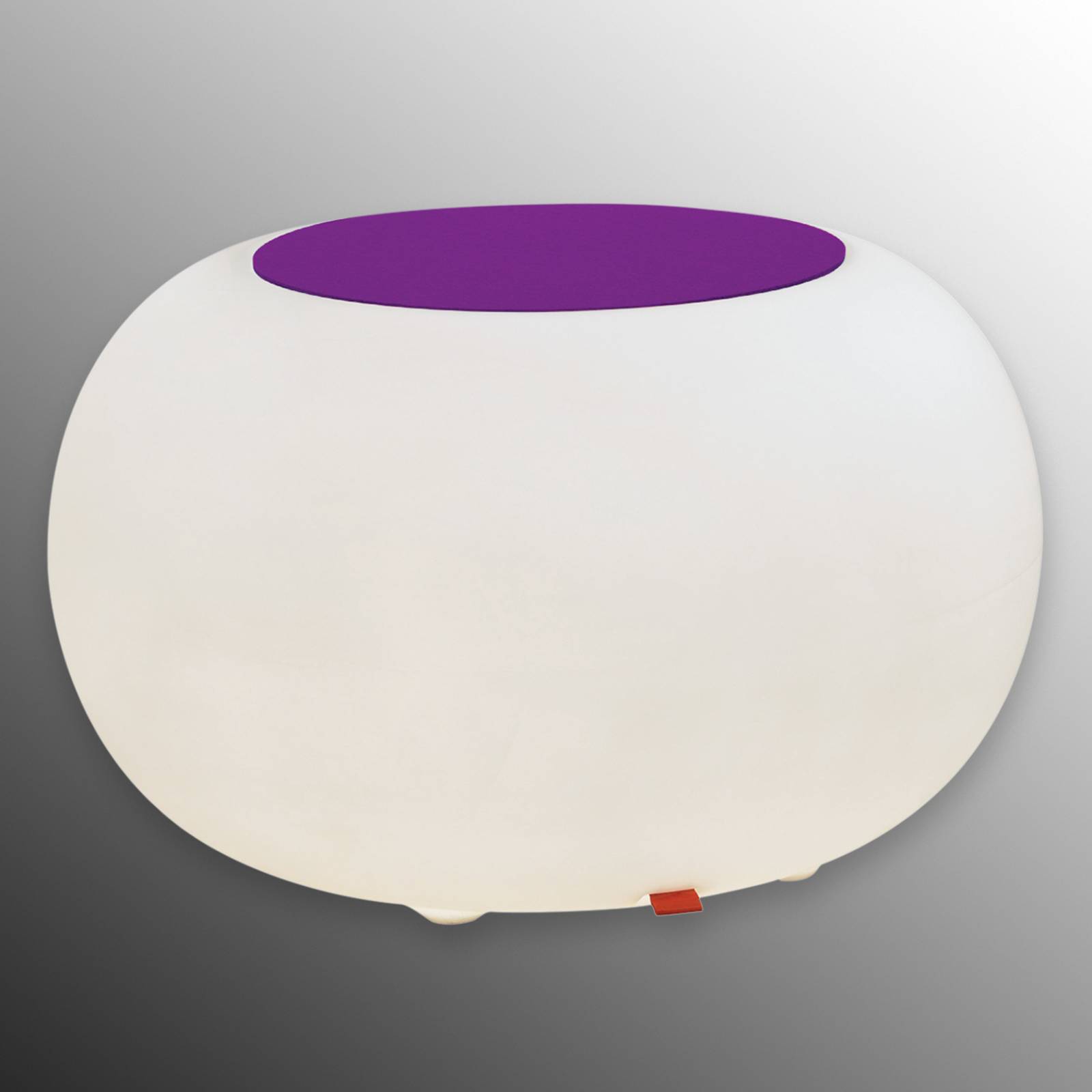 Pöytä Bubble Indoor LED valkoinen + huopa violetti