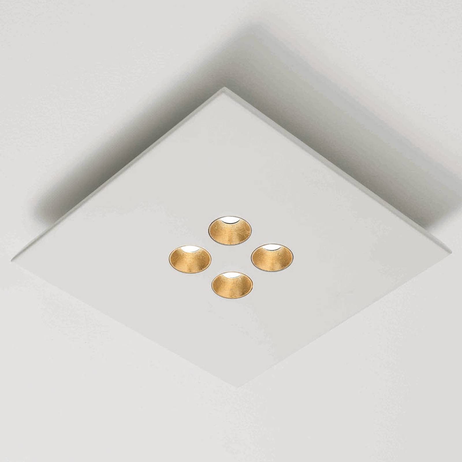 ICONE Confort -LED-kattovalaisin, valkoinen-kulta